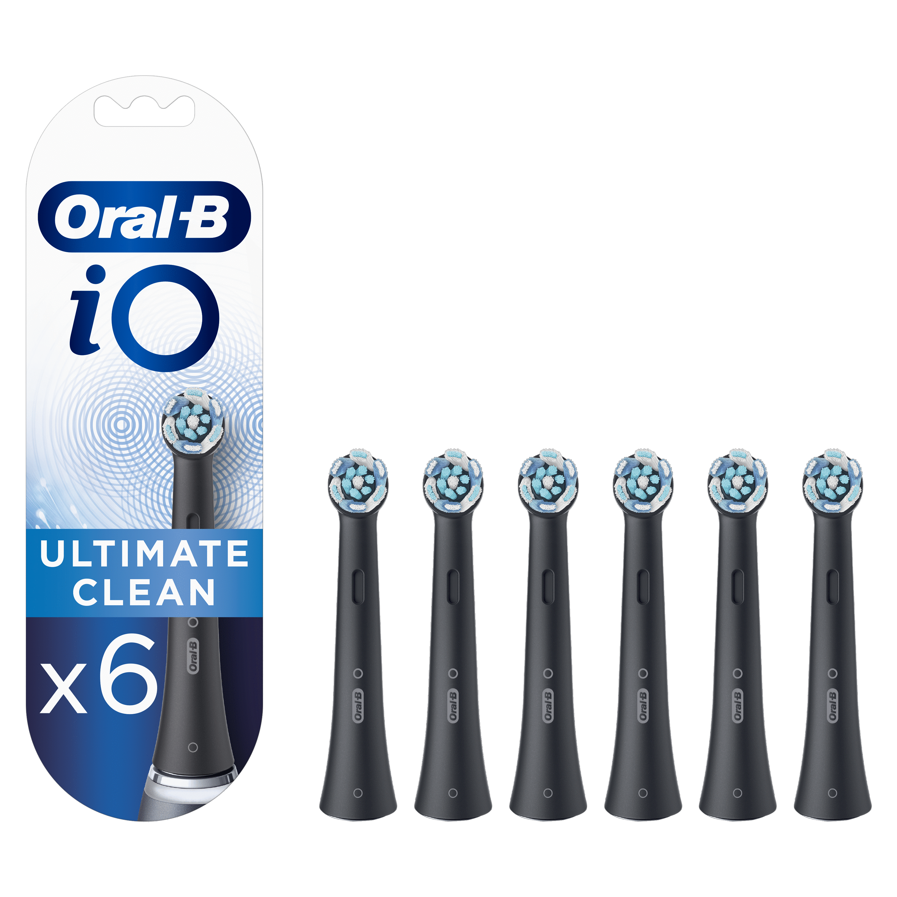 Oral-B iO Recambios Ultimate Clean en Negro - Pack de 6