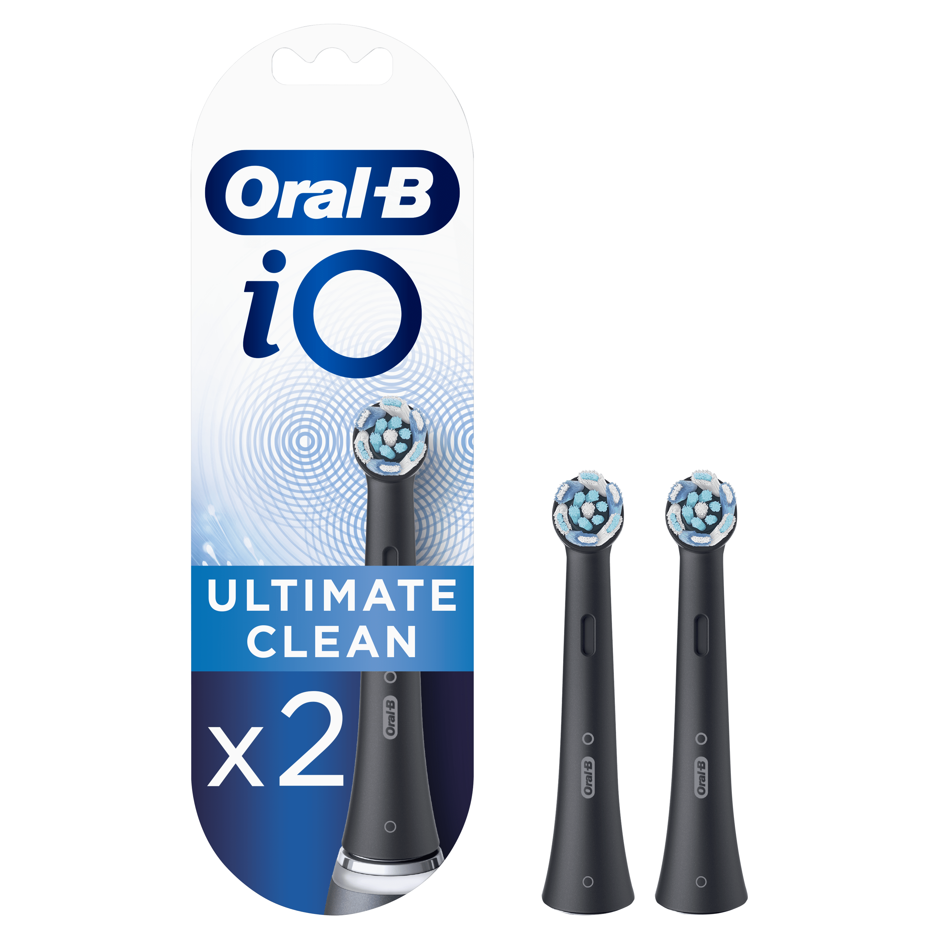 Oral-B iO Recambios Ultimate Clean en Negro - Pack de 2