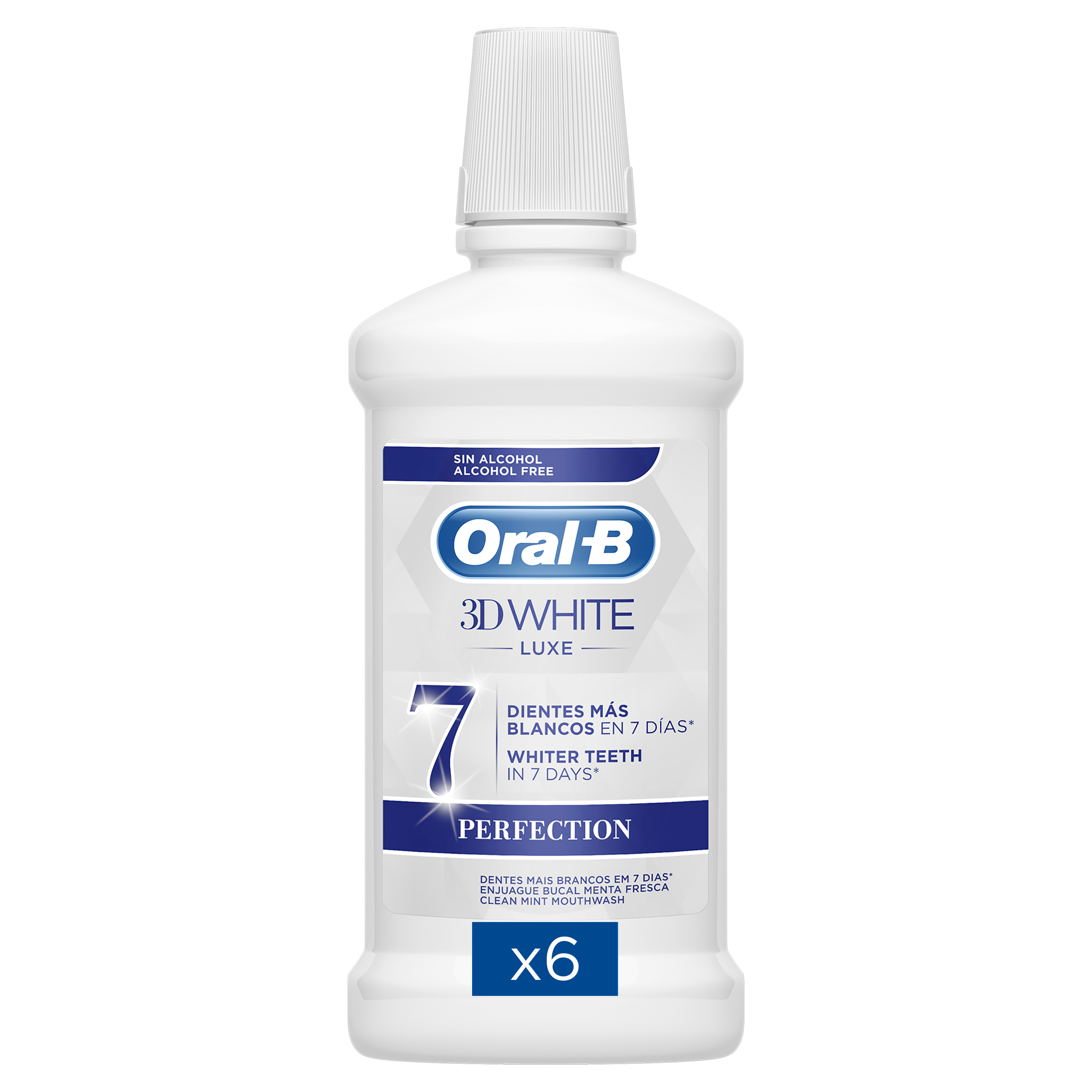 Oral-B Enjuague Bucal 3D White Luxe - Pack de 6