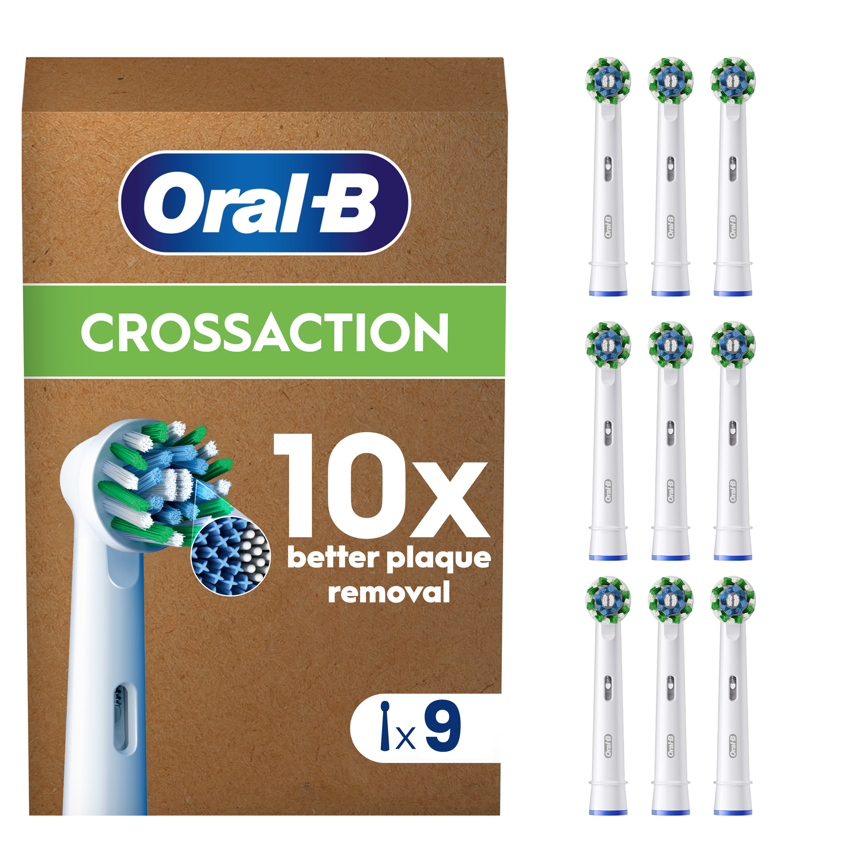 Oral-B Recambios Cross Action Blancos - Pack de 9