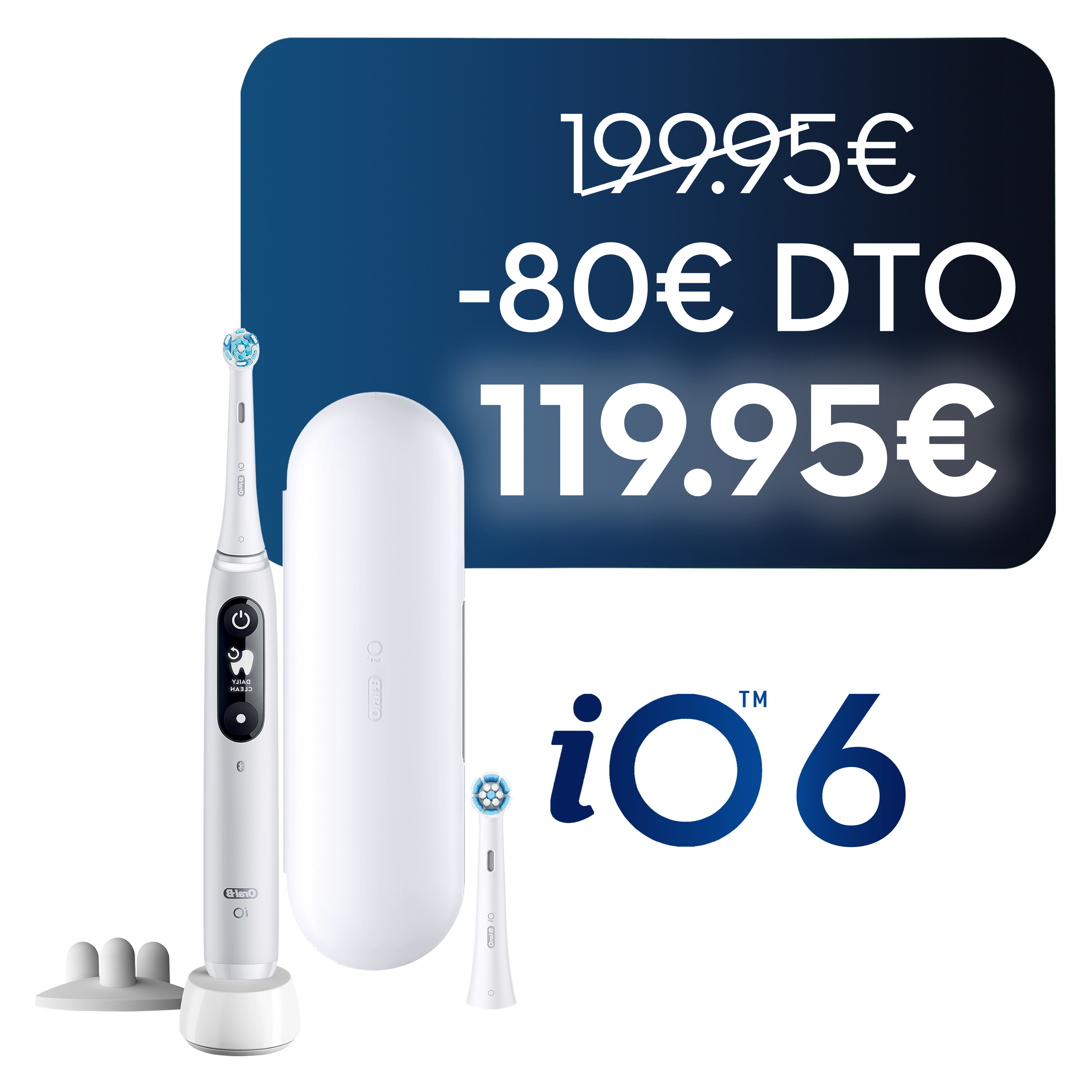 Oral-B iO 6 Cepillo Eléctrico Gris con 2 Cabezales