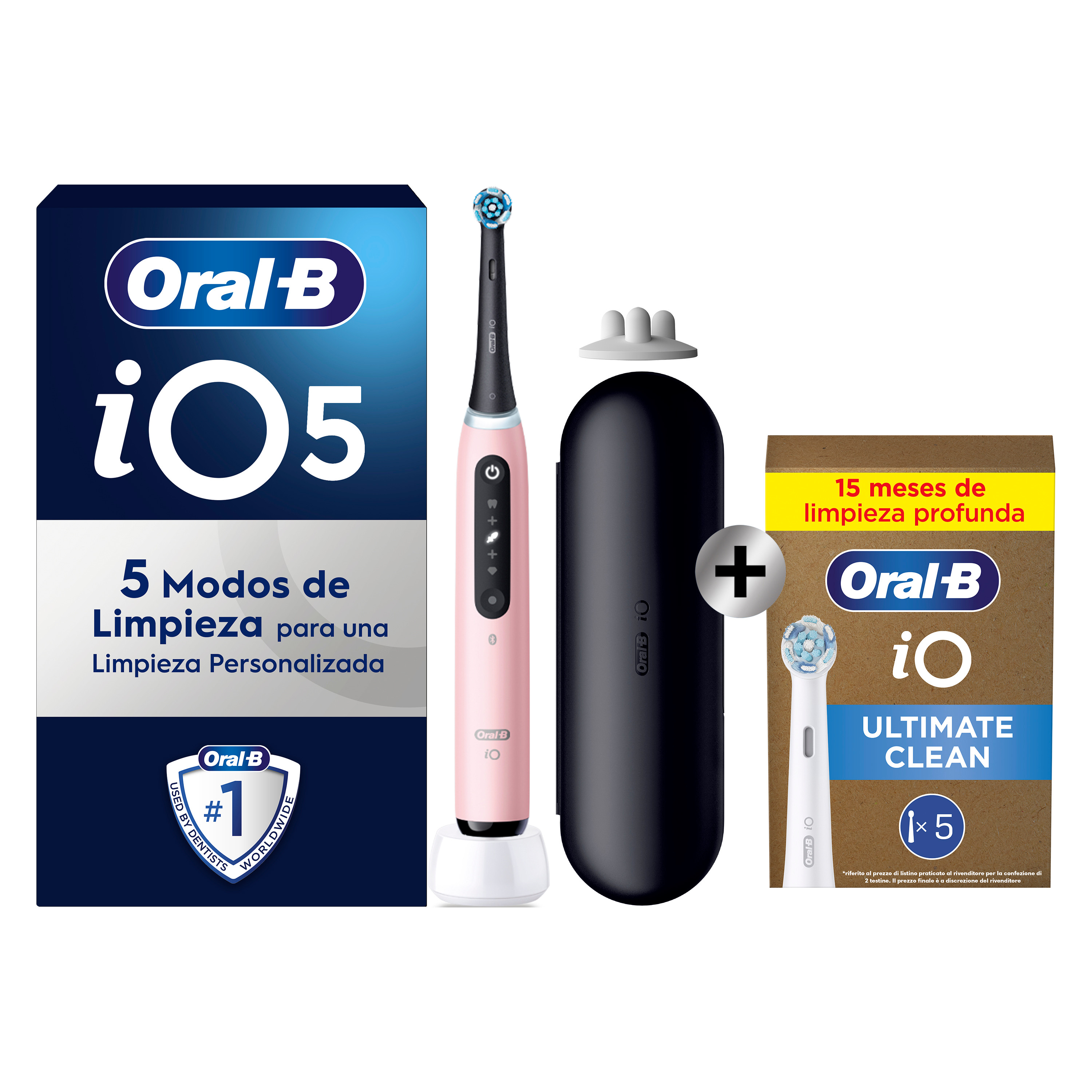 Oral-B iO 5 Cepillo Eléctrico Rosa con 1+5 cabezal
