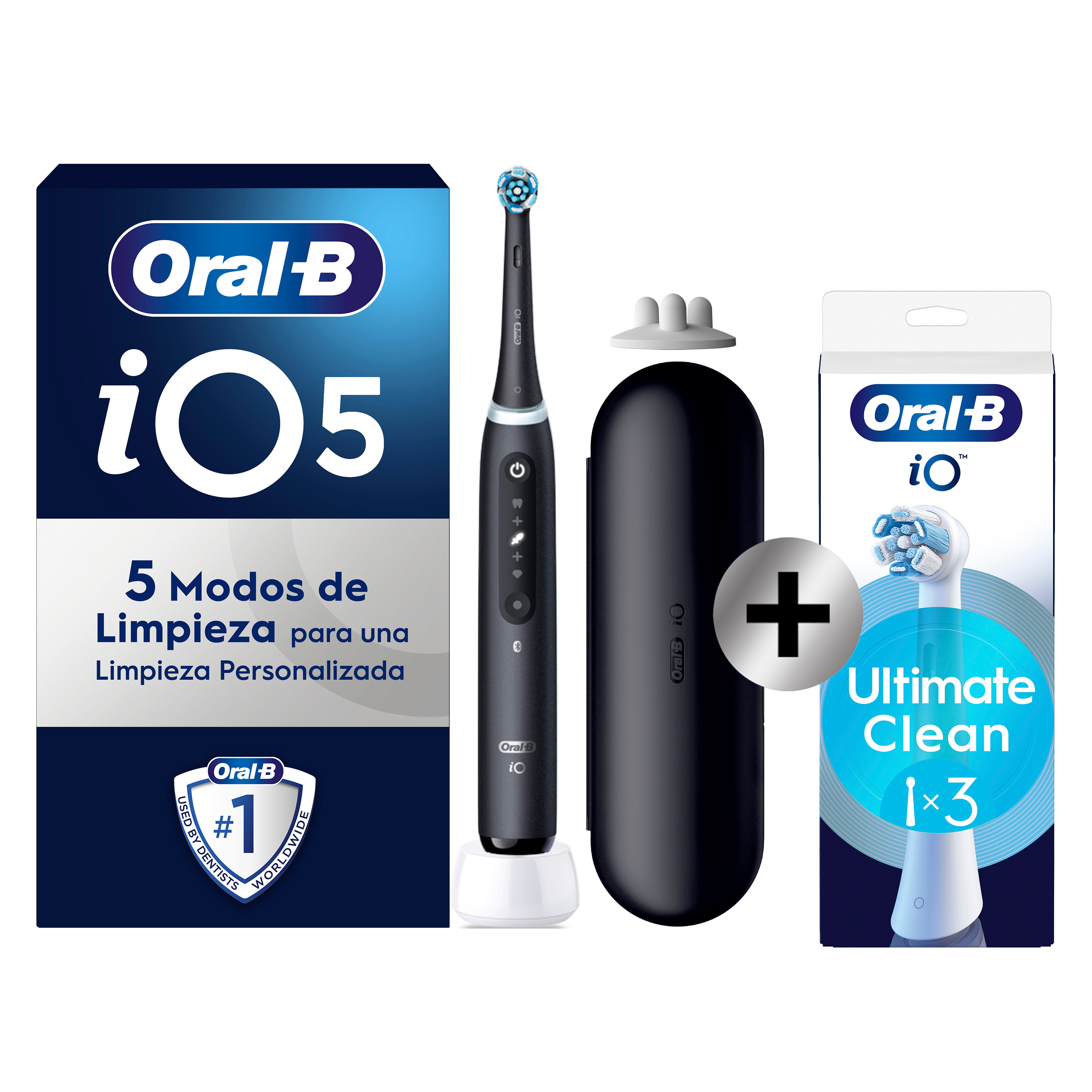 Oral-B iO 5 Cepillo Eléctrico Negro con 1+3 cabezal
