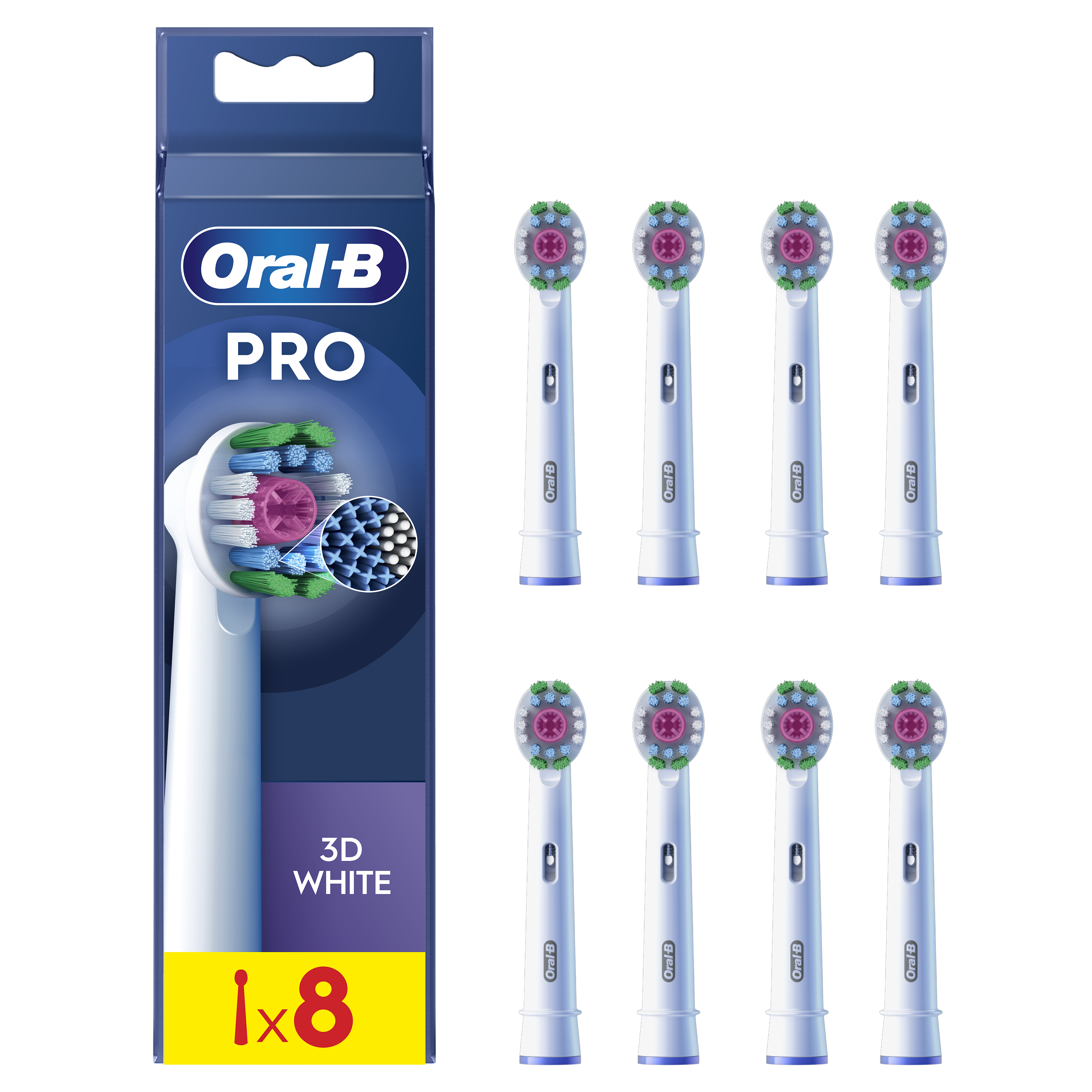 Oral-B Recambios 3D White - Pack de 8