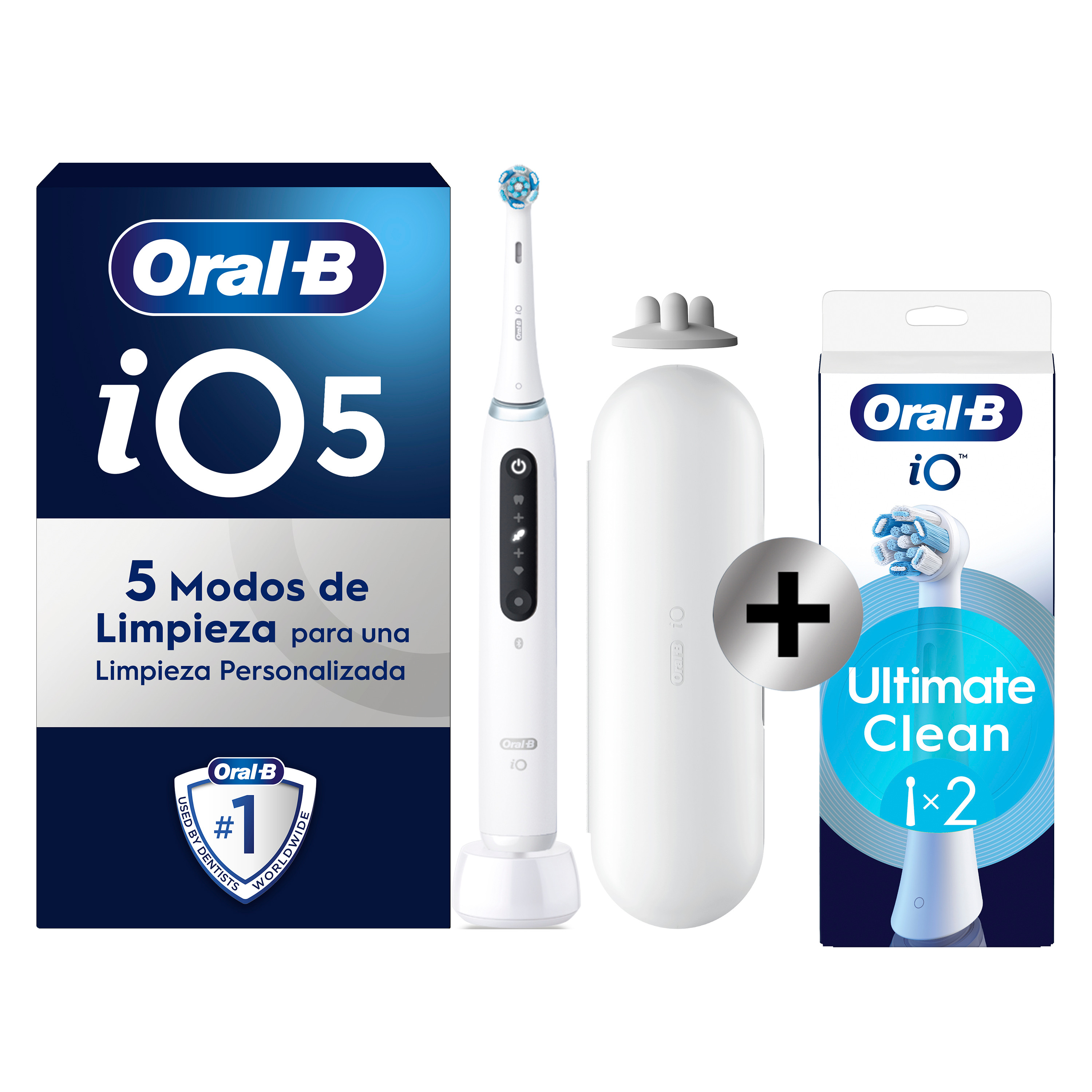 Oral-B iO 5 Cepillo Eléctrico Blanco con 1+2 cabezal
