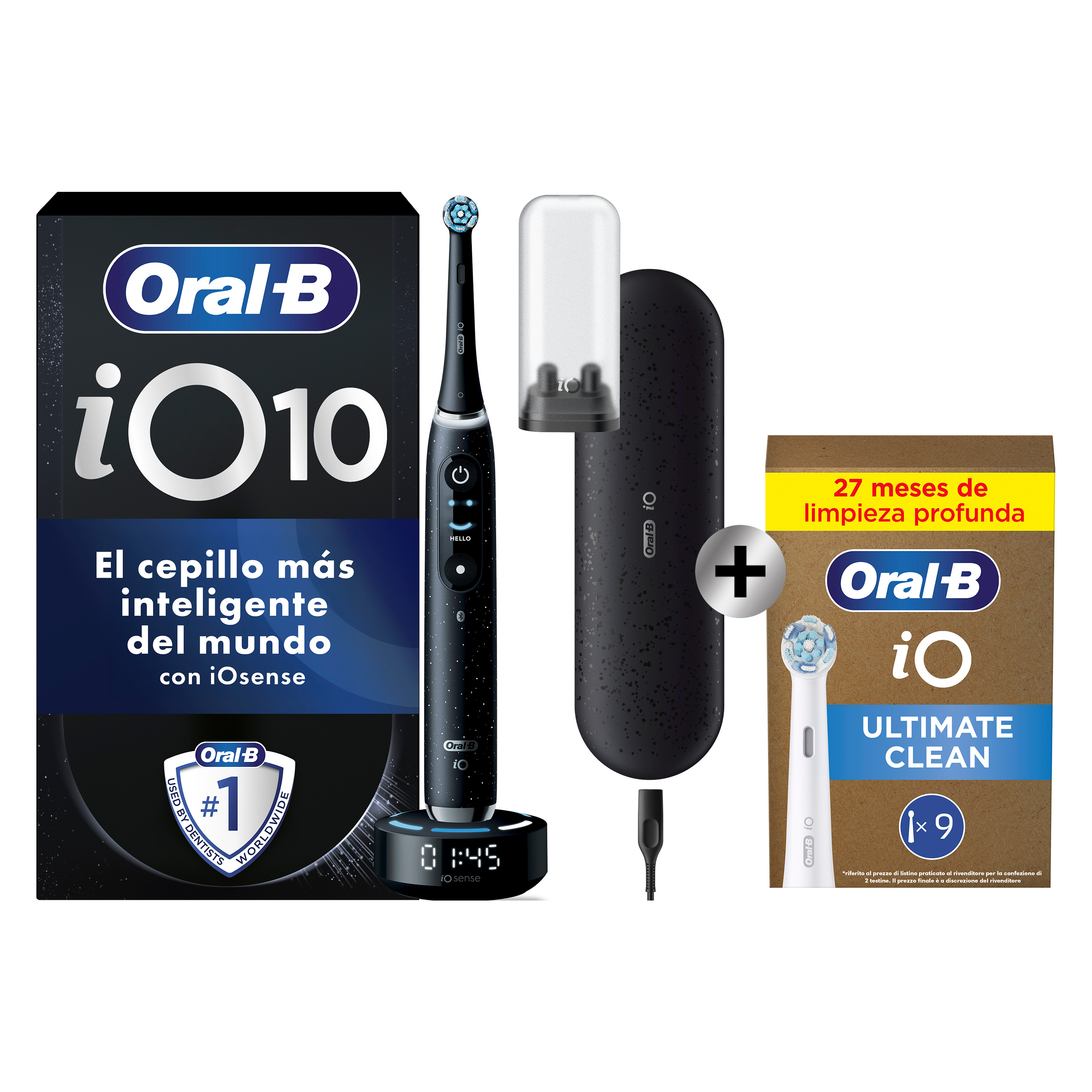 Oral-B iO 10 Cepillo Eléctrico Negro Edición Especial con 1+9 cabezal