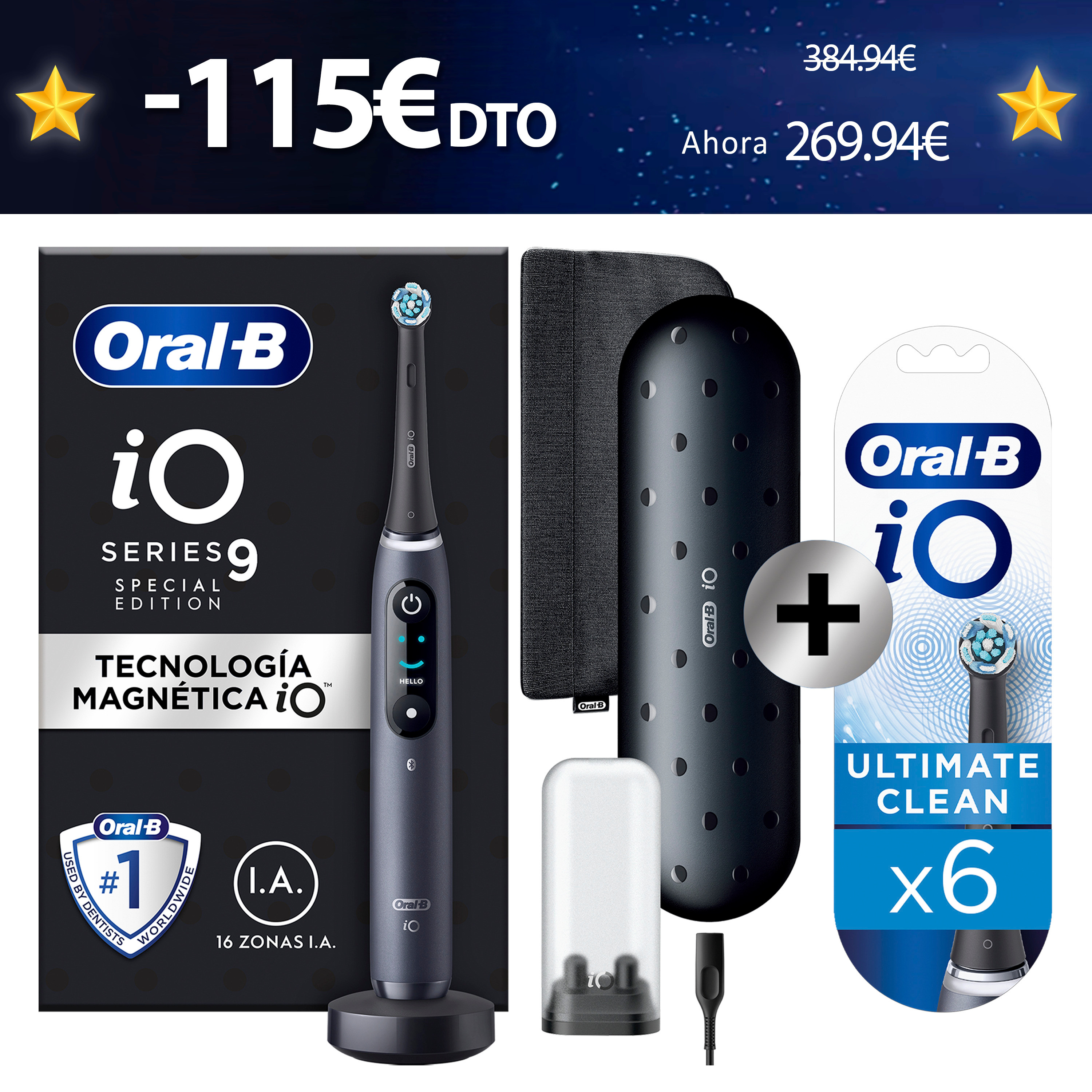 Oral-B iO 9 Cepillo Eléctrico Edición Especial con 1 Recambio