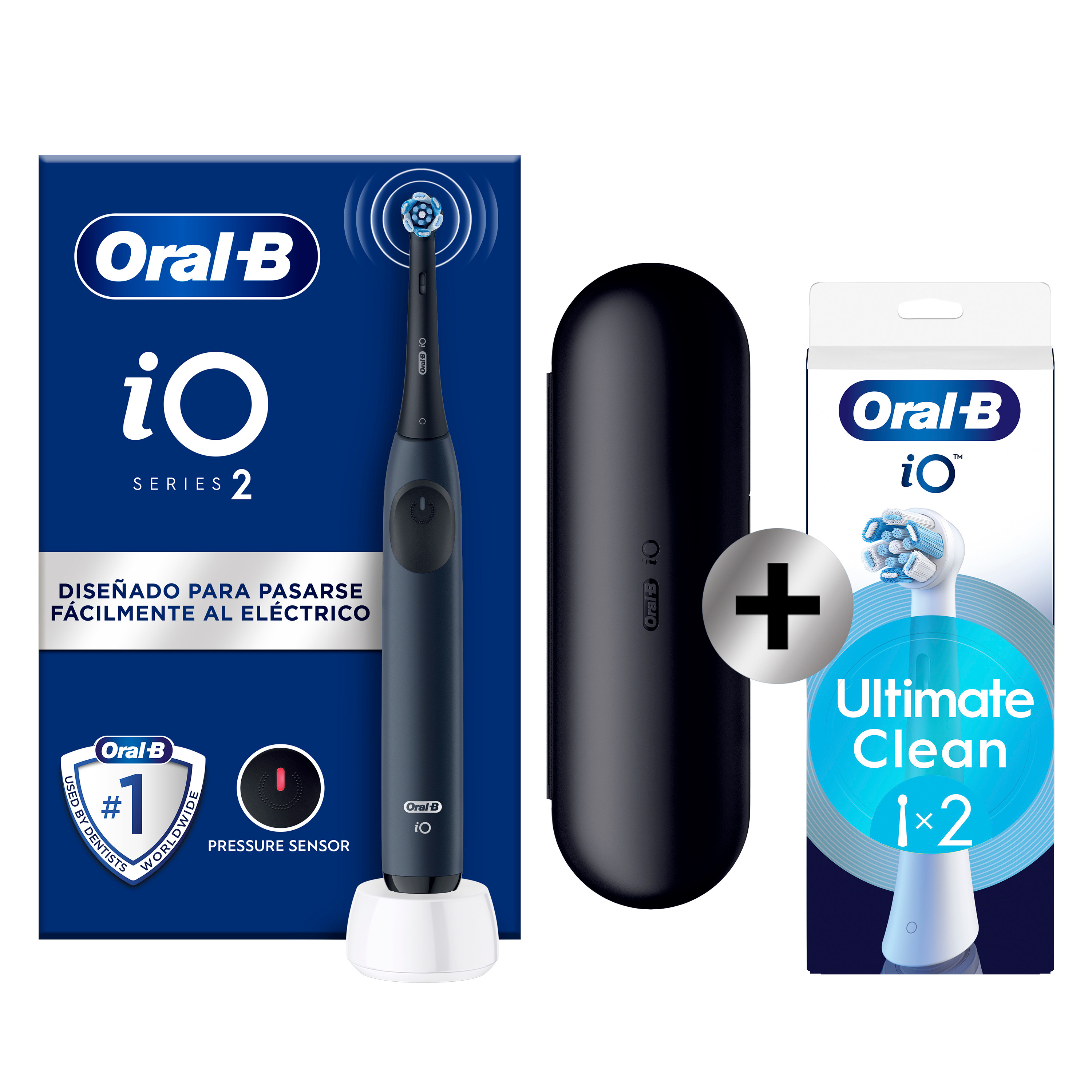 Oral-B iO 2 Cepillo Eléctrico Serie Azul Océano con 1+2 recambios, Edición Limitada
