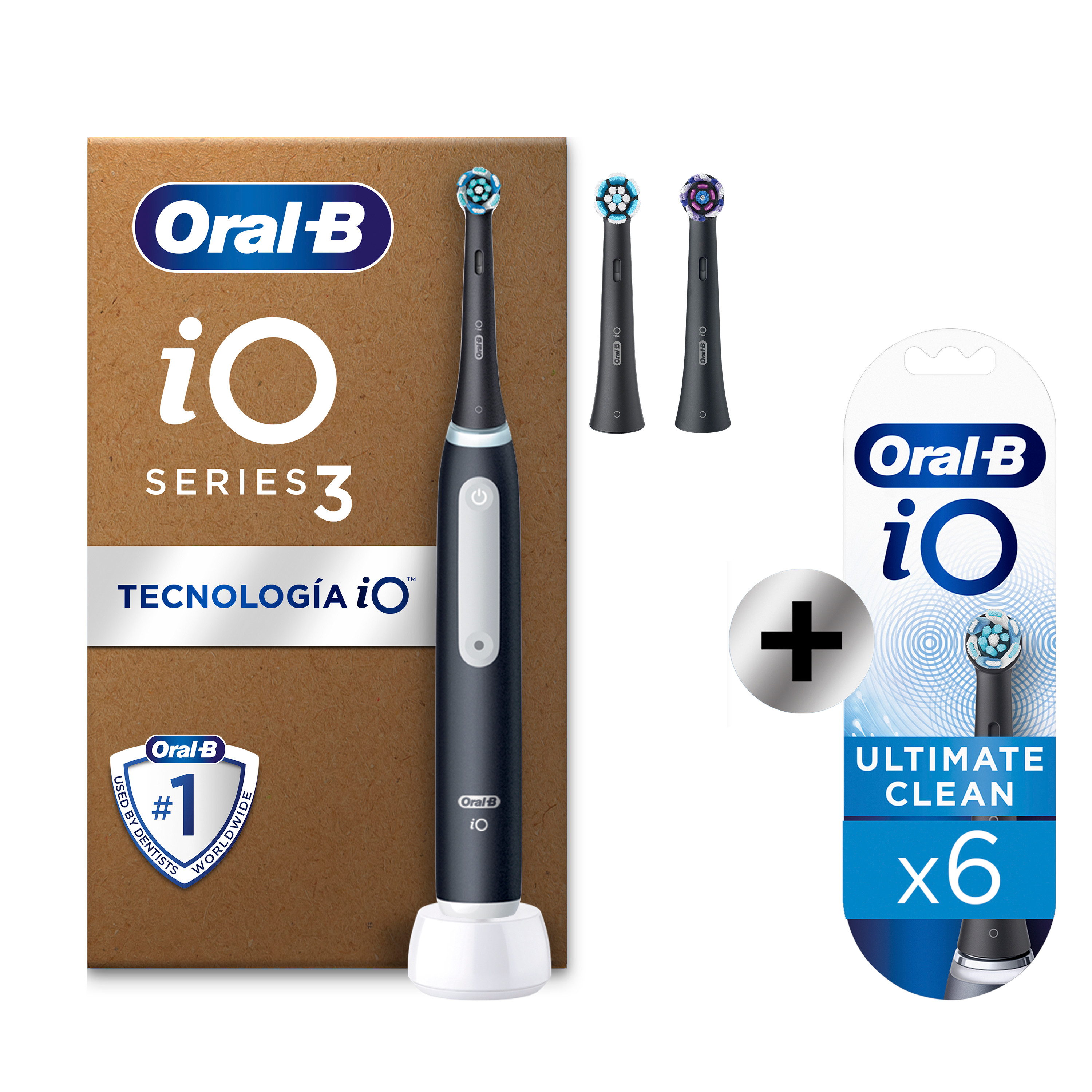 Oral-B iO 3 Pack de Cepillo Eléctrico Azul con 3+6 Recambios