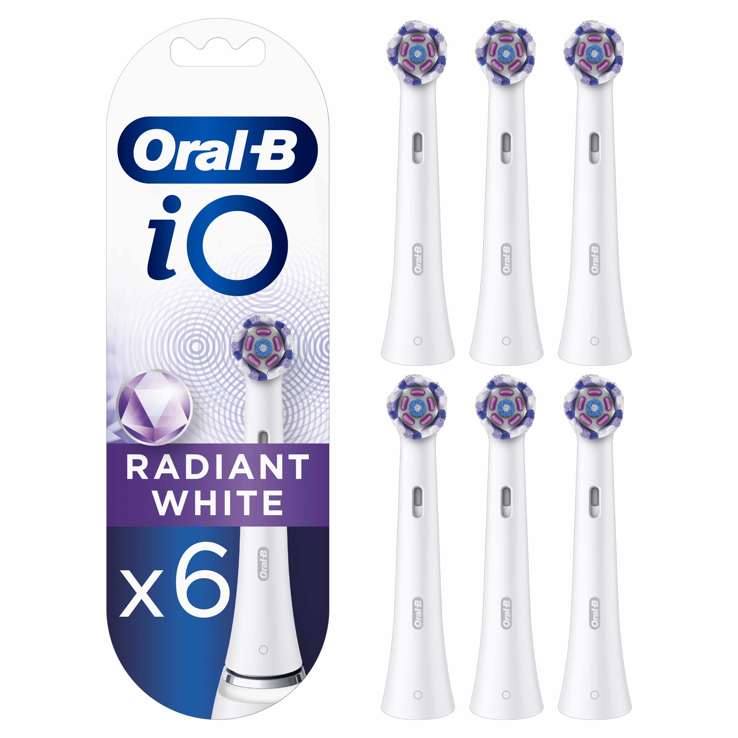 Oral-B iO Recambios Radiant White en Blanco - Pack de 6