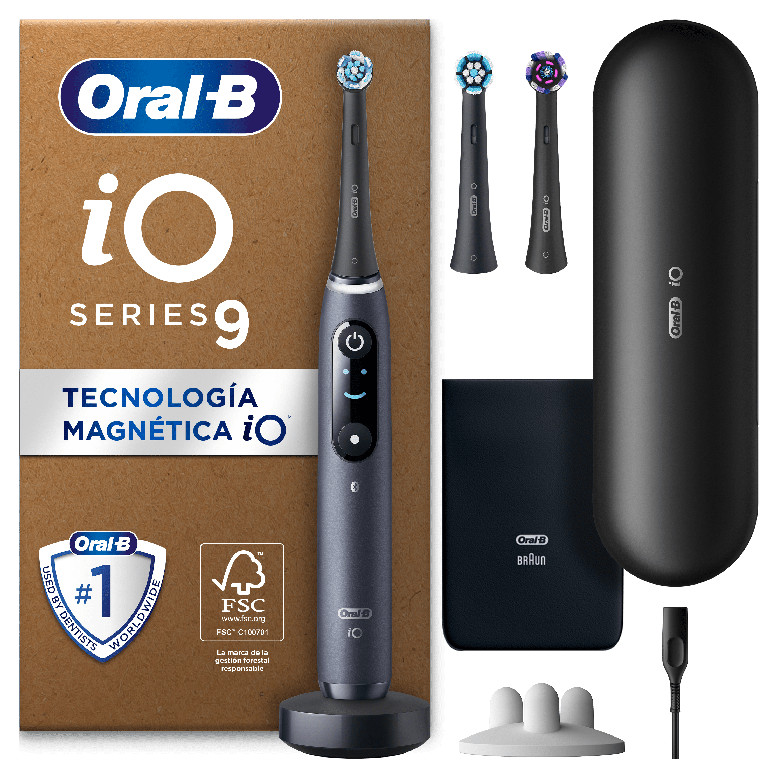 Oral-B iO 9 Pack de Cepillo Eléctrico con 3 Recambios