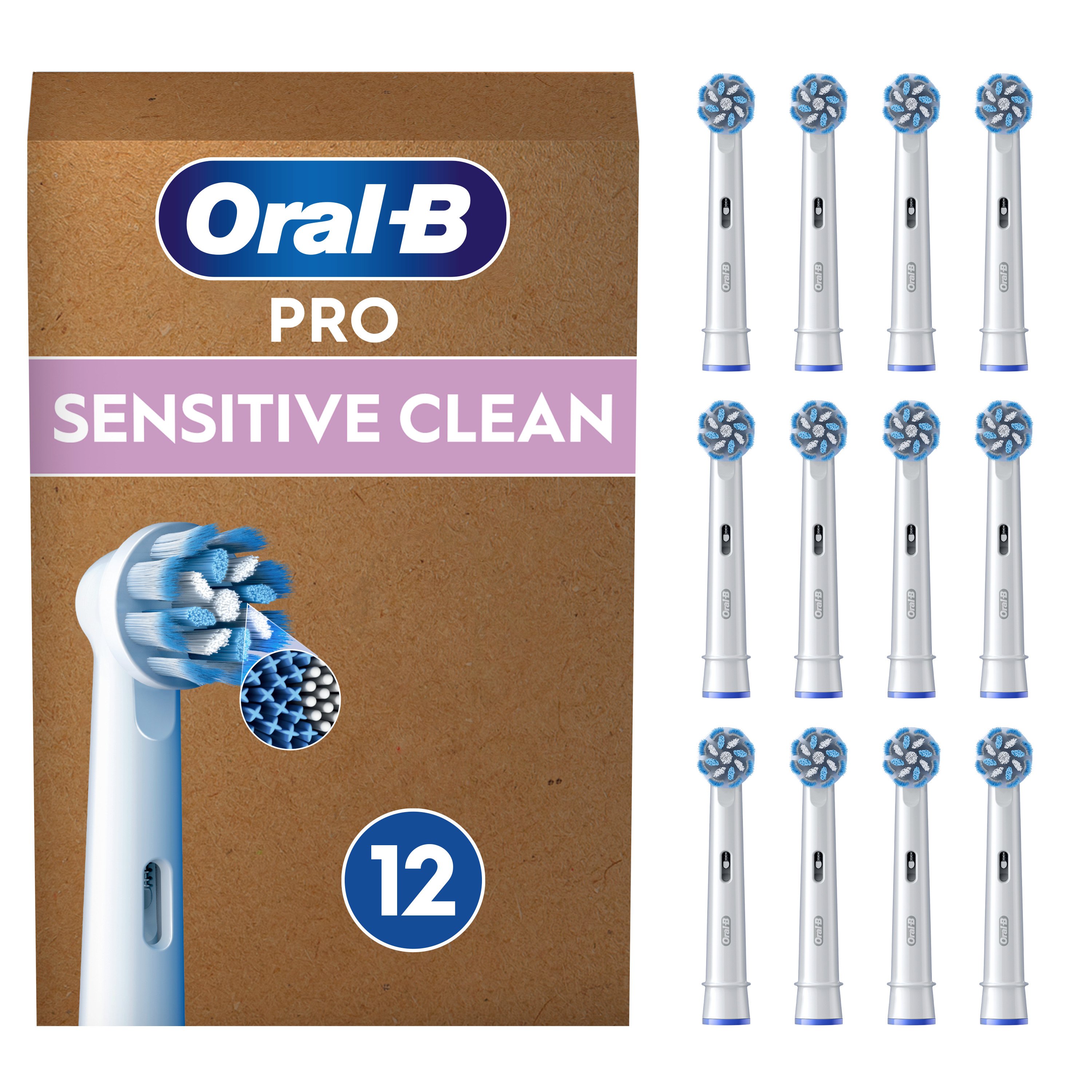 Oral-B Recambios Sensitive Clean en Blanco - Pack de 12