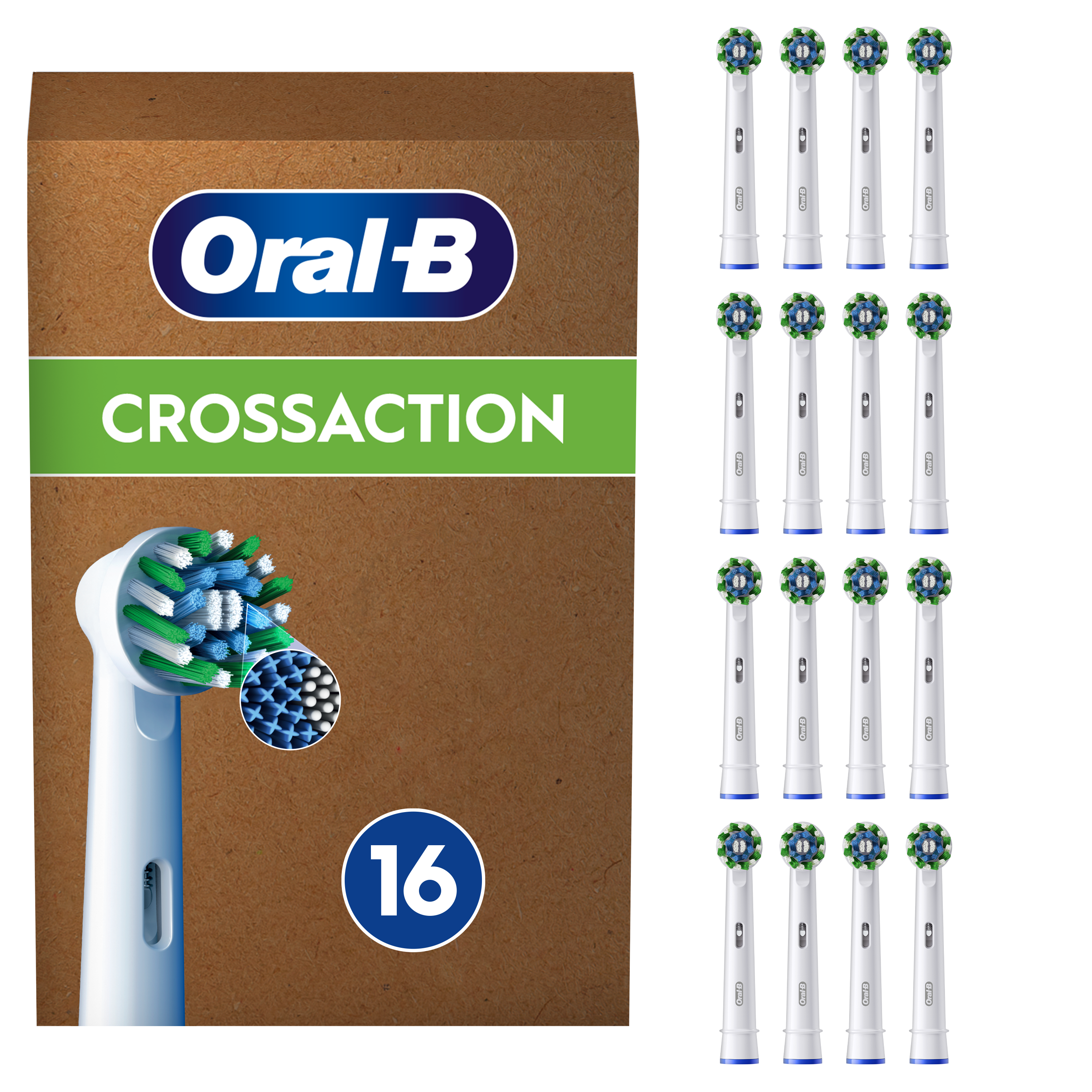 Oral-B Recambios Cross Action en Blanco - Pack de 16