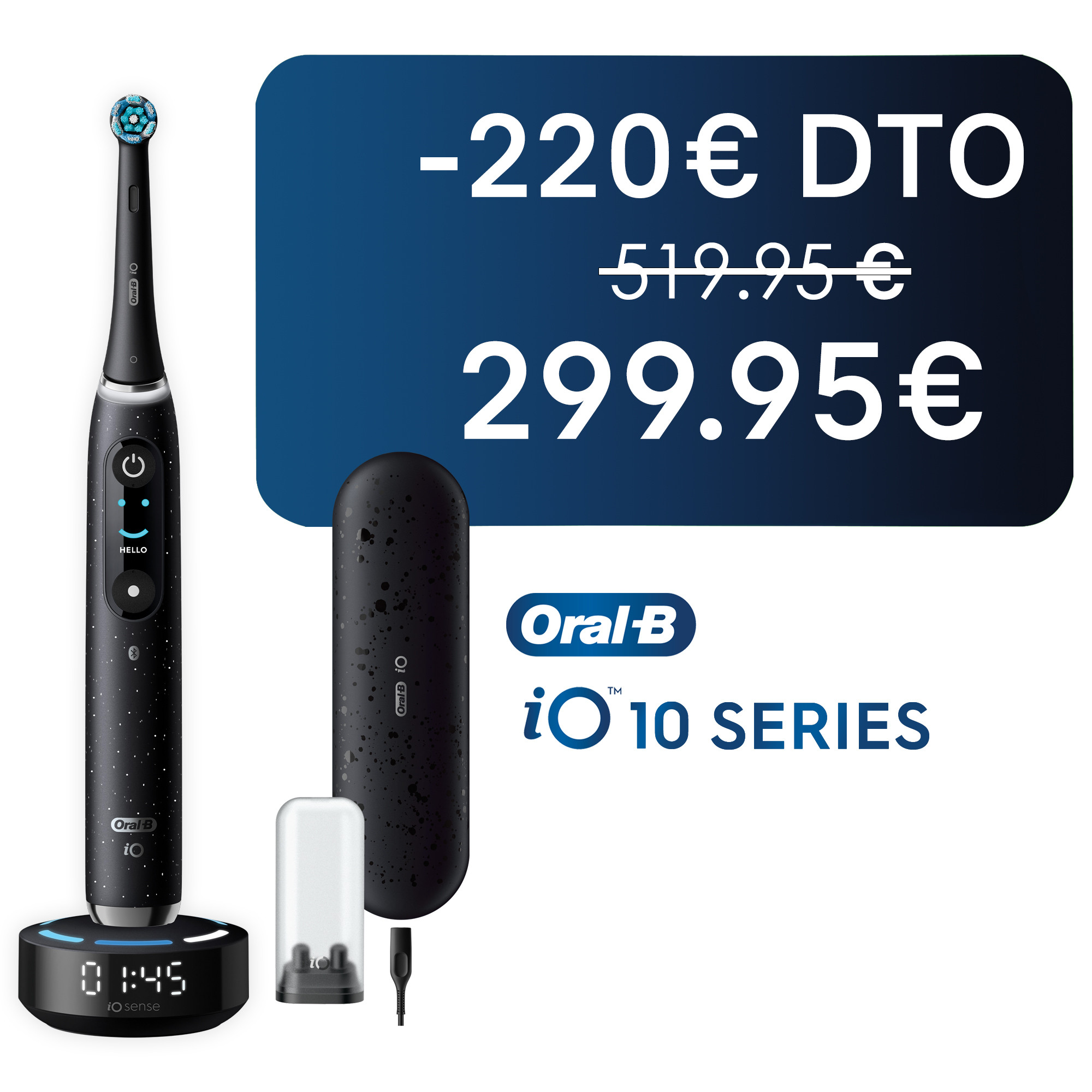 Oral-B iO 10 Cepillo Eléctrico Negro con 1 Cabezal