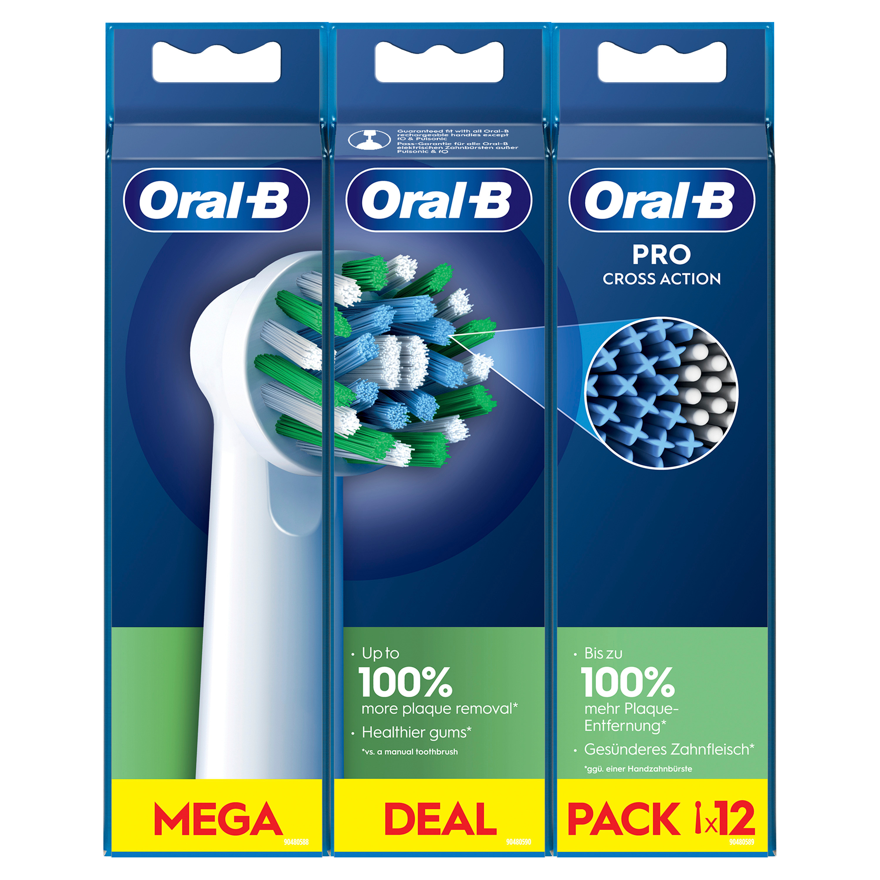 Oral-B Recambios Cross Action en Blanco - Pack de 12