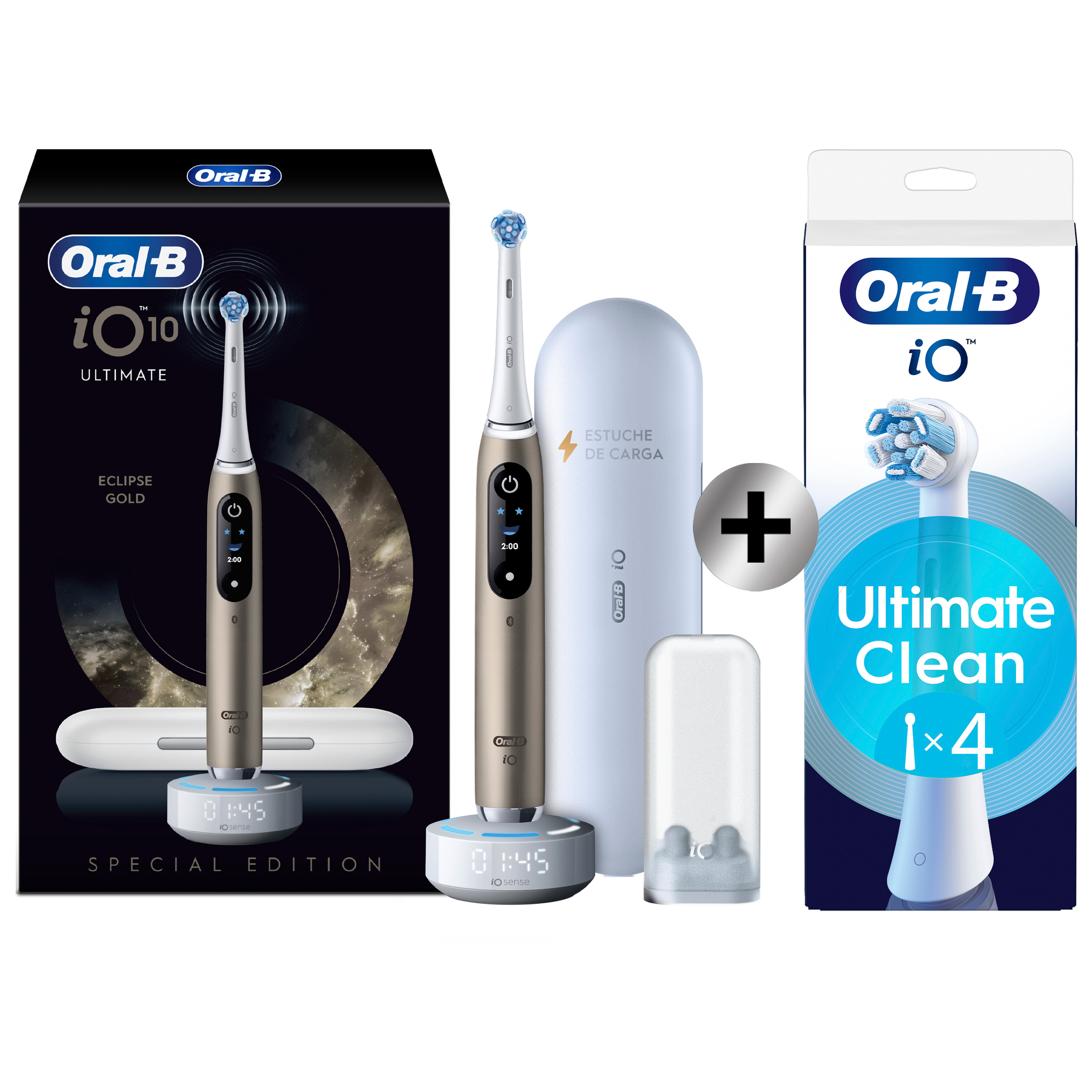 Oral-B iO 10 Gold Cepillo Eléctrico Edición Especial con 1+4 cabezales