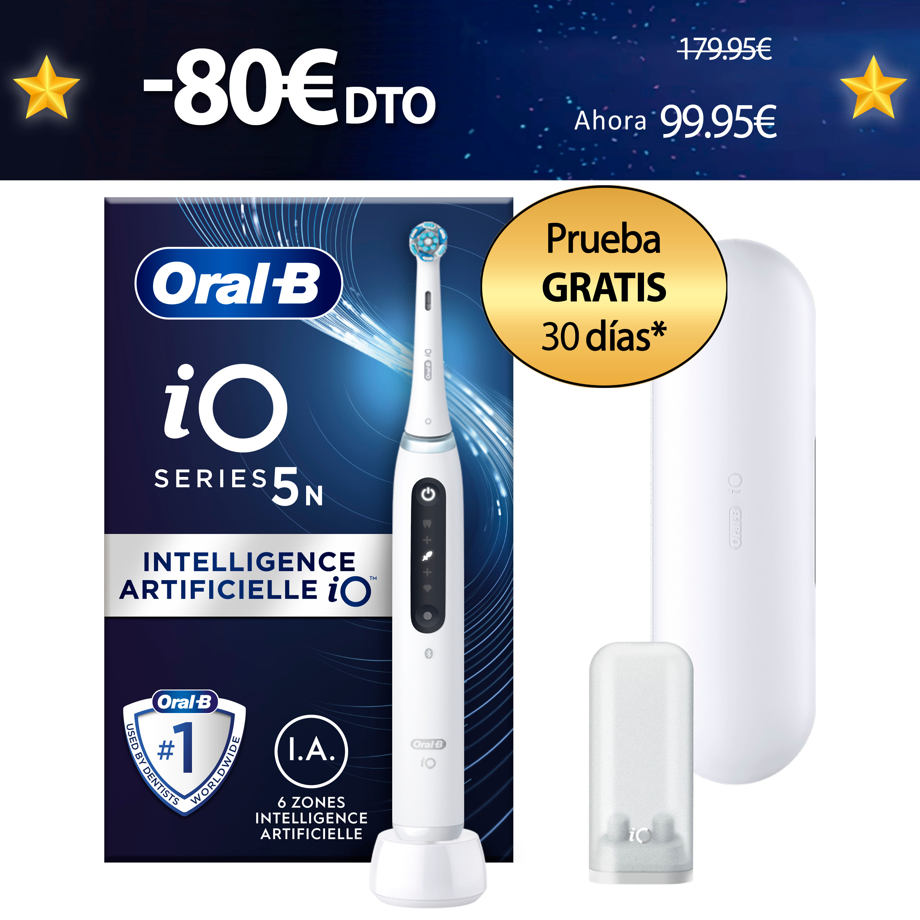 Oral-B iO 5 Cepillo Eléctrico blanco con 1 Recambio