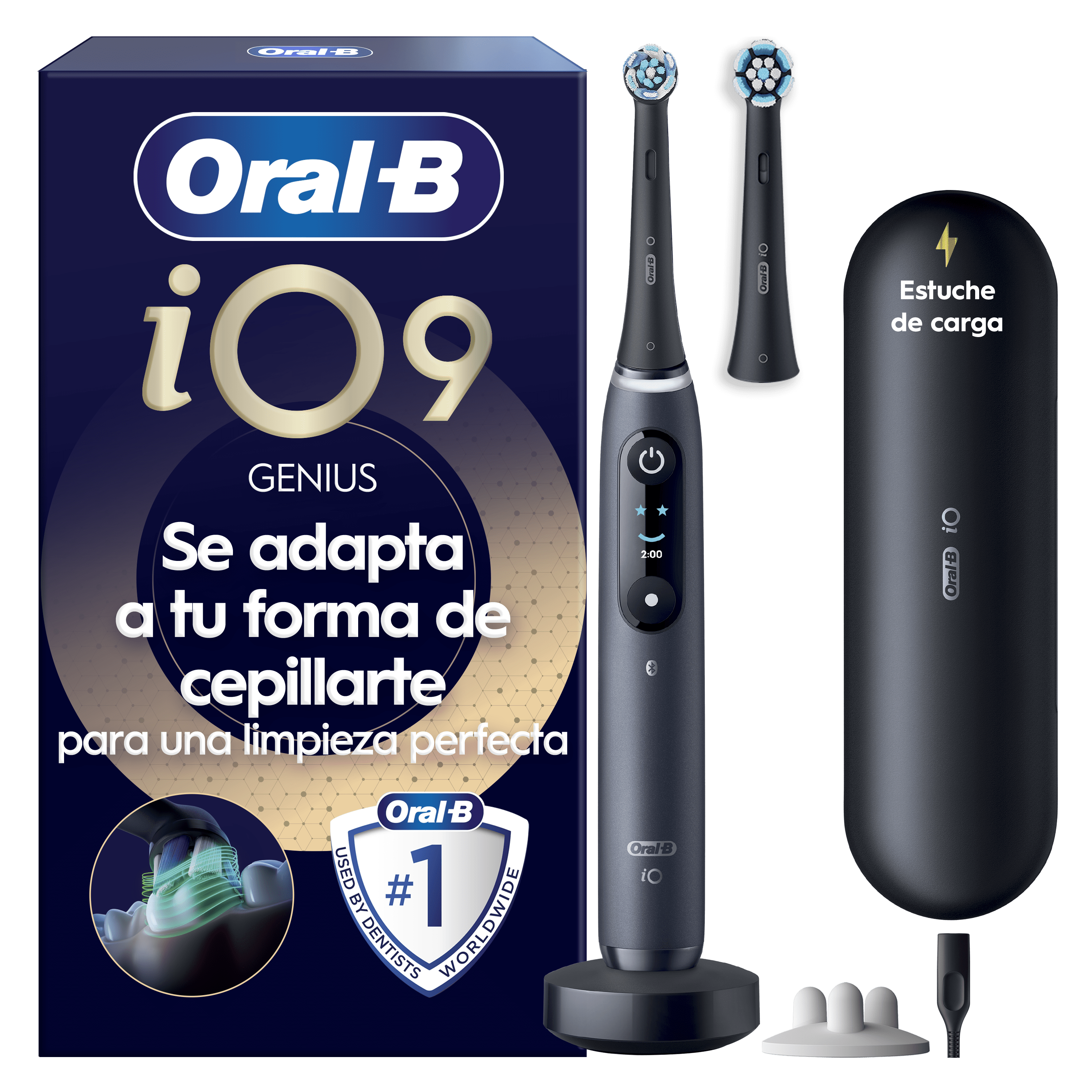 Oral-B iO 9 Cepillo Eléctrico Negro con 2 cabezales