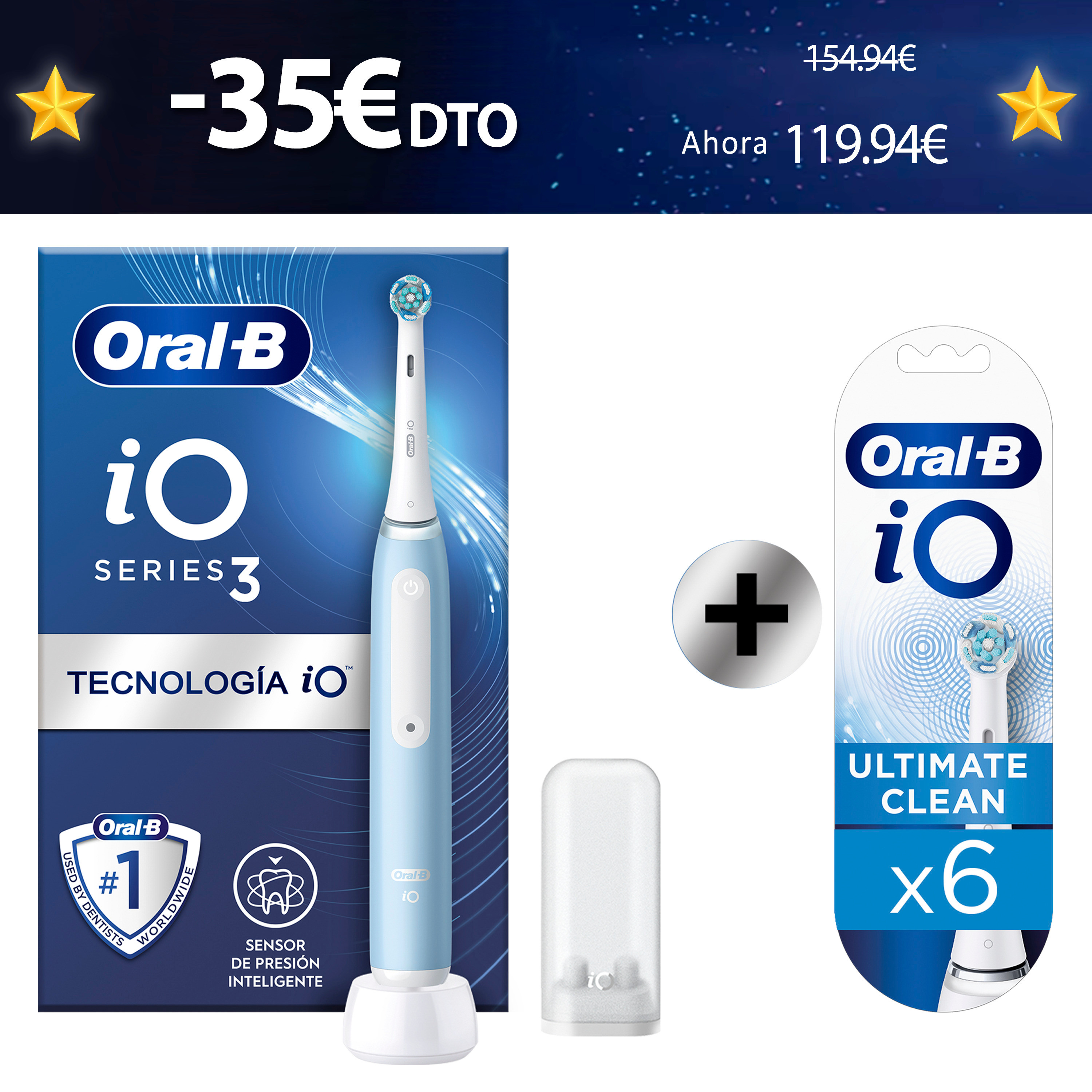 Oral-B iO 3 Cepillo Eléctrico con 1 Recambio