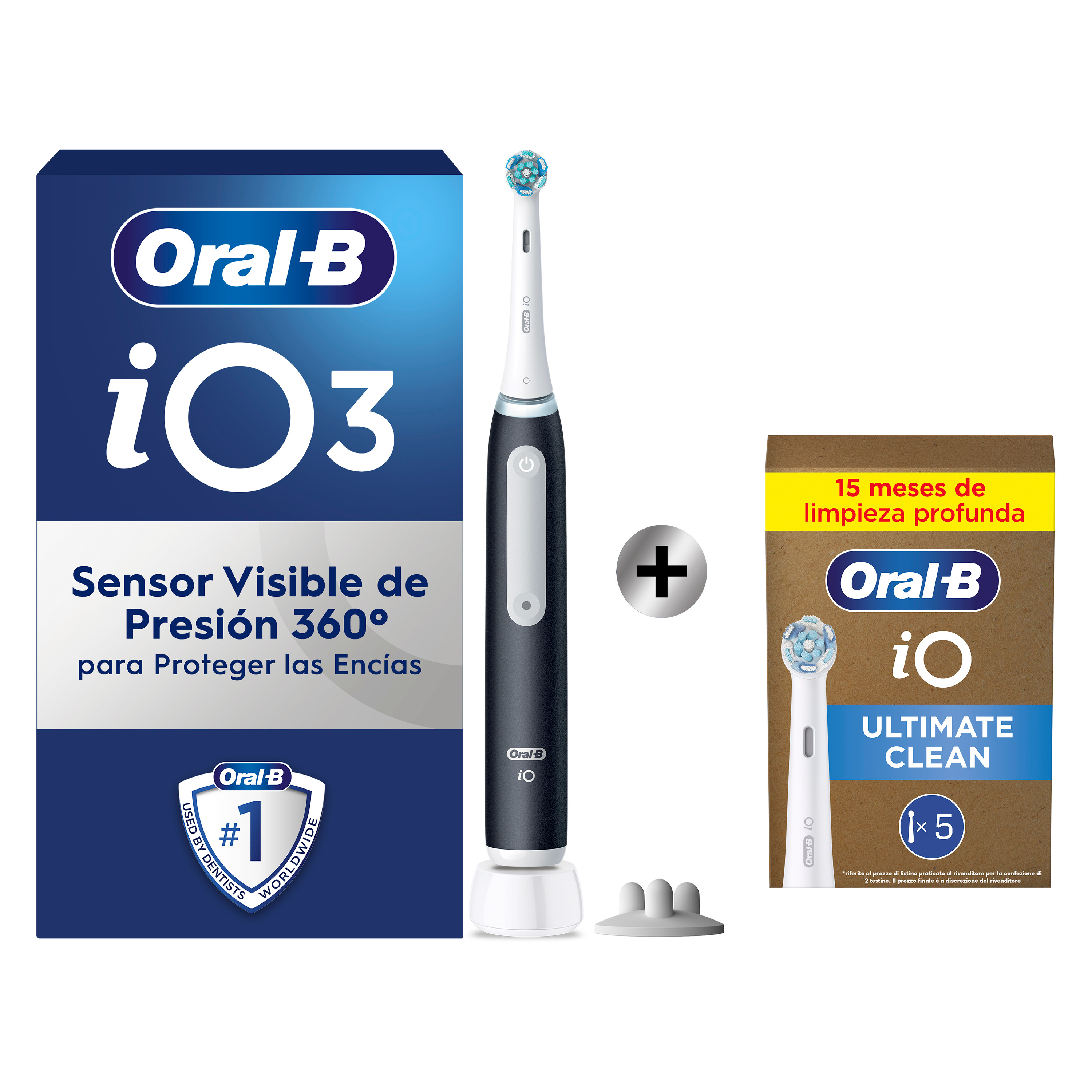 Oral-B iO 3 Cepillo Eléctrico Negro con 1+5 cabezal