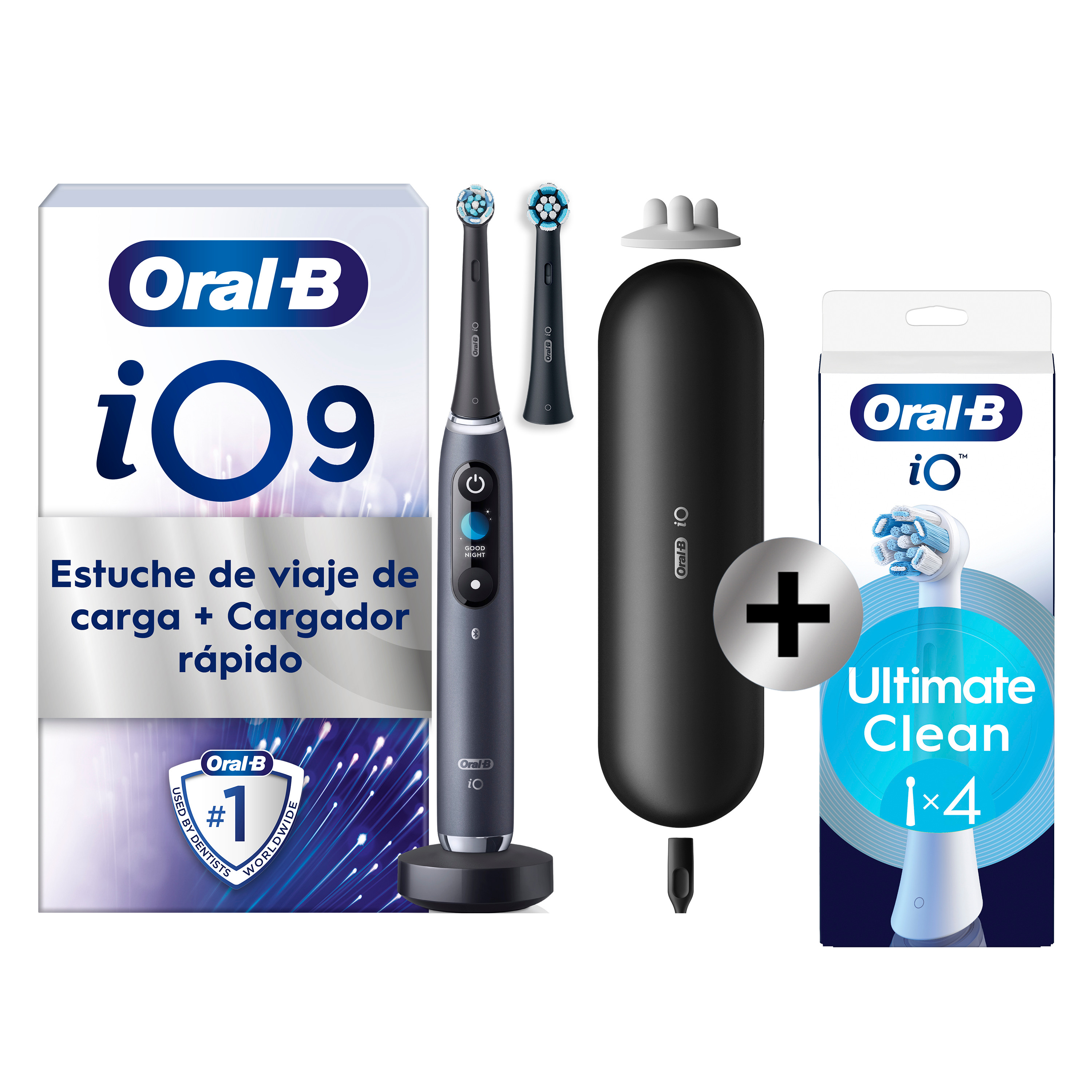 Oral-B iO 9 Cepillo Eléctrico Negro con 2+4 cabezales