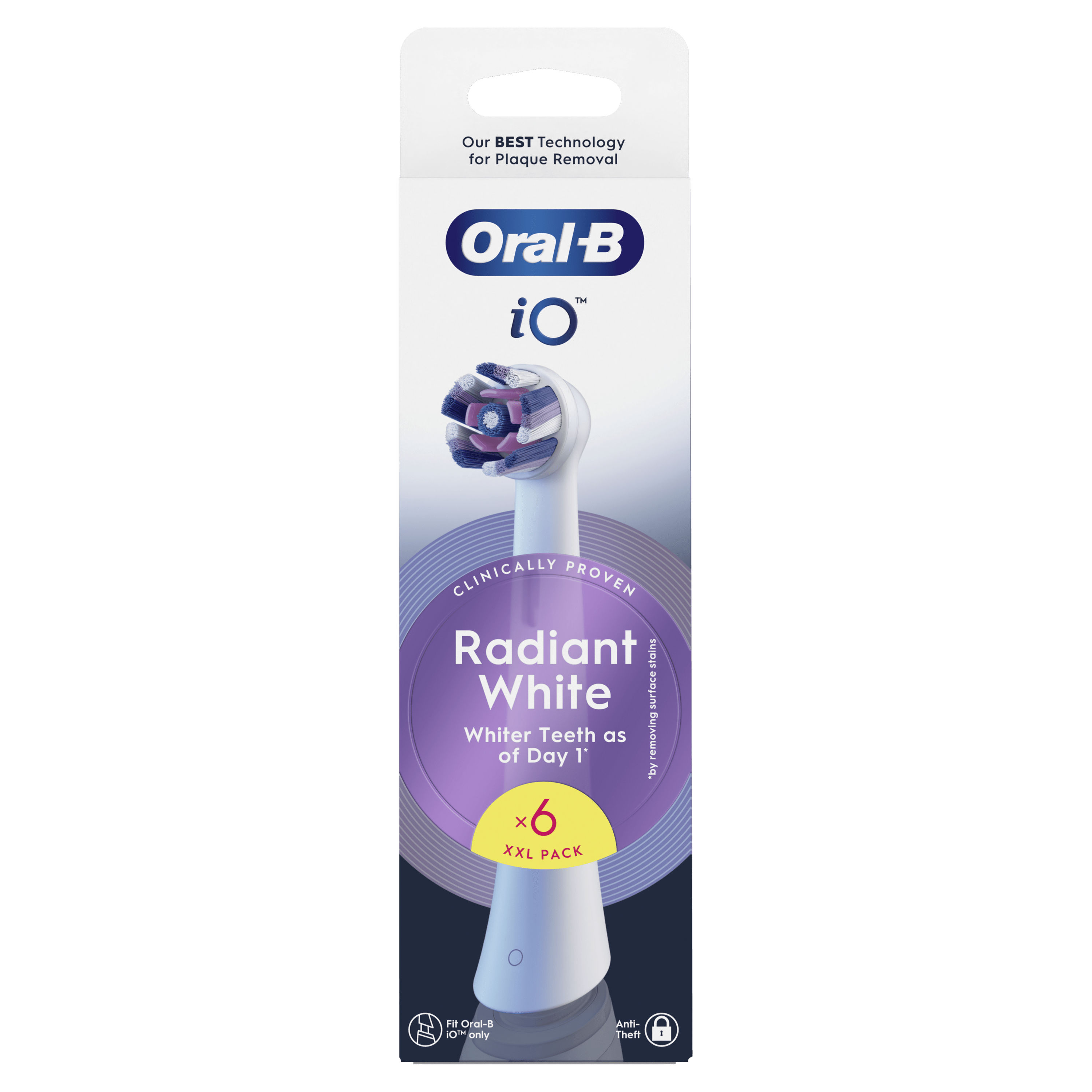 Oral-B iO Recambios Radiant White en Blanco - Pack de 6