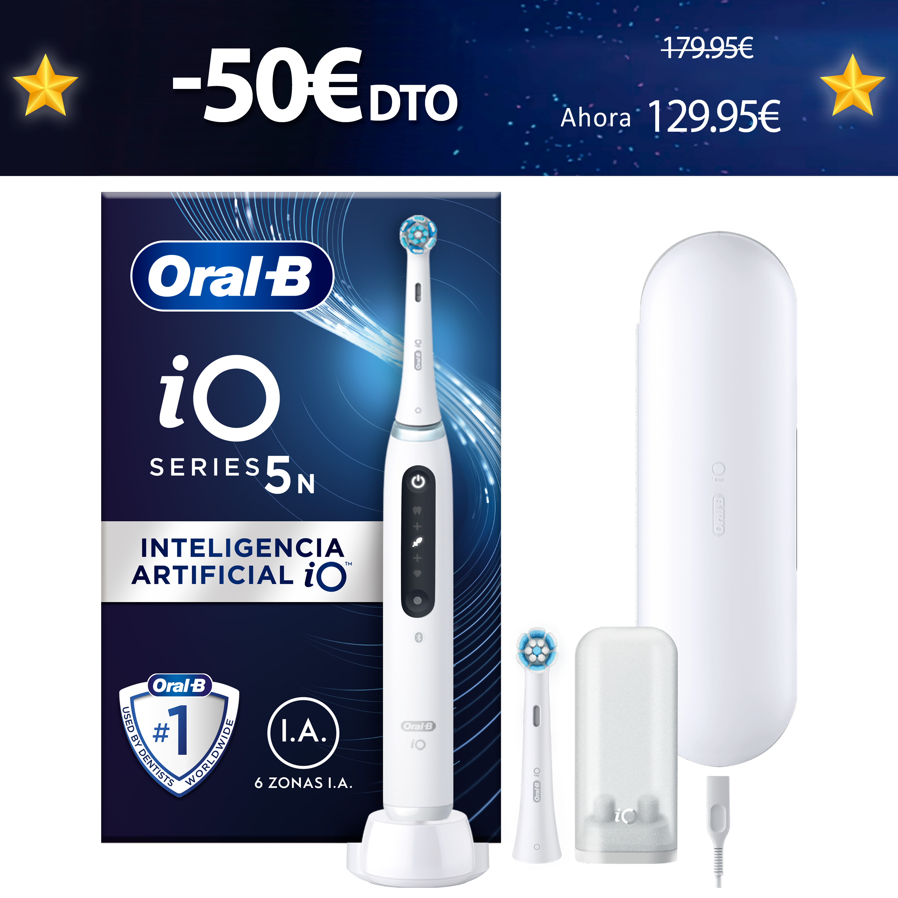 Oral-B iO 5 Cepillo Eléctrico con 1 Recambio