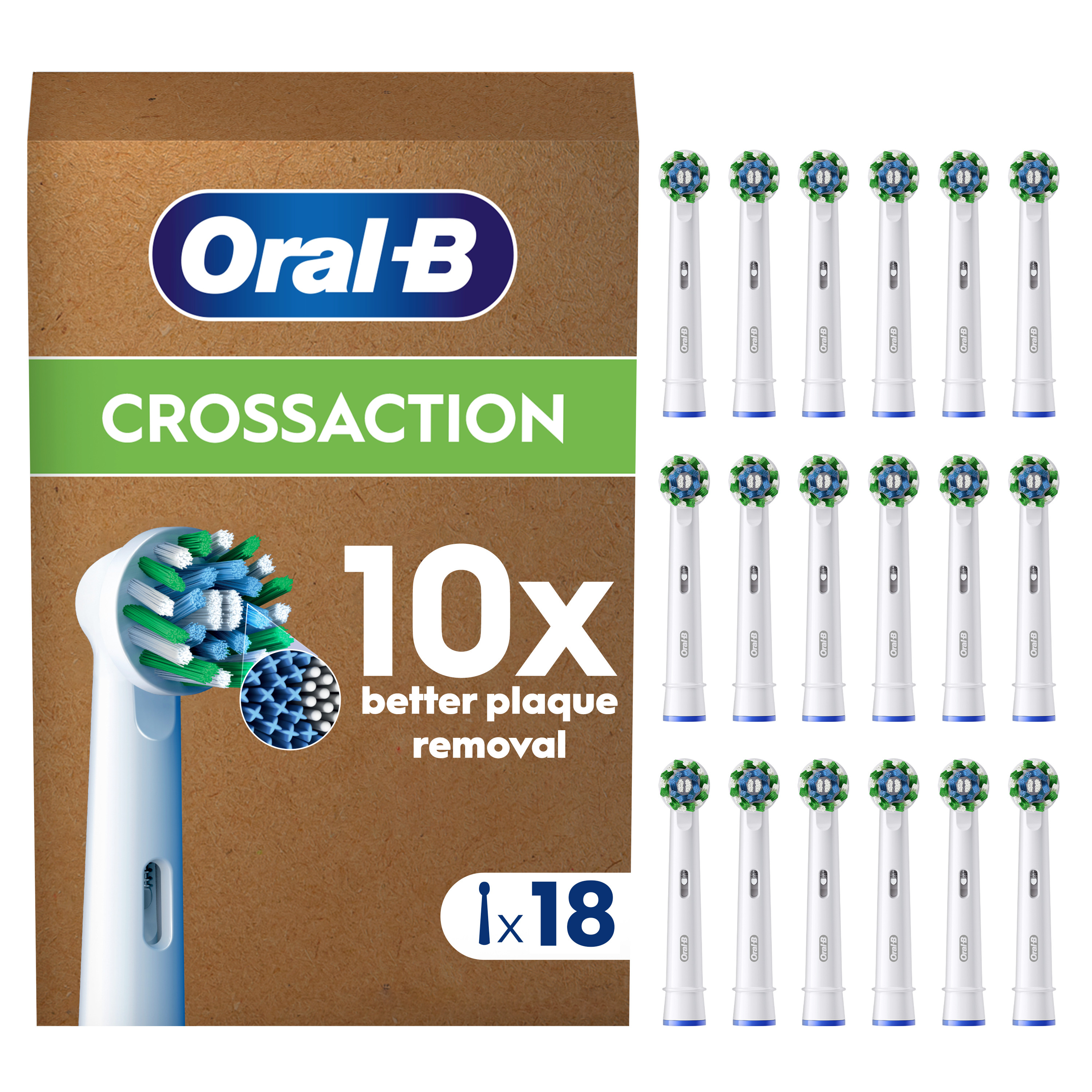 Oral-B Recambios Cross Action Blancos - Pack de 18