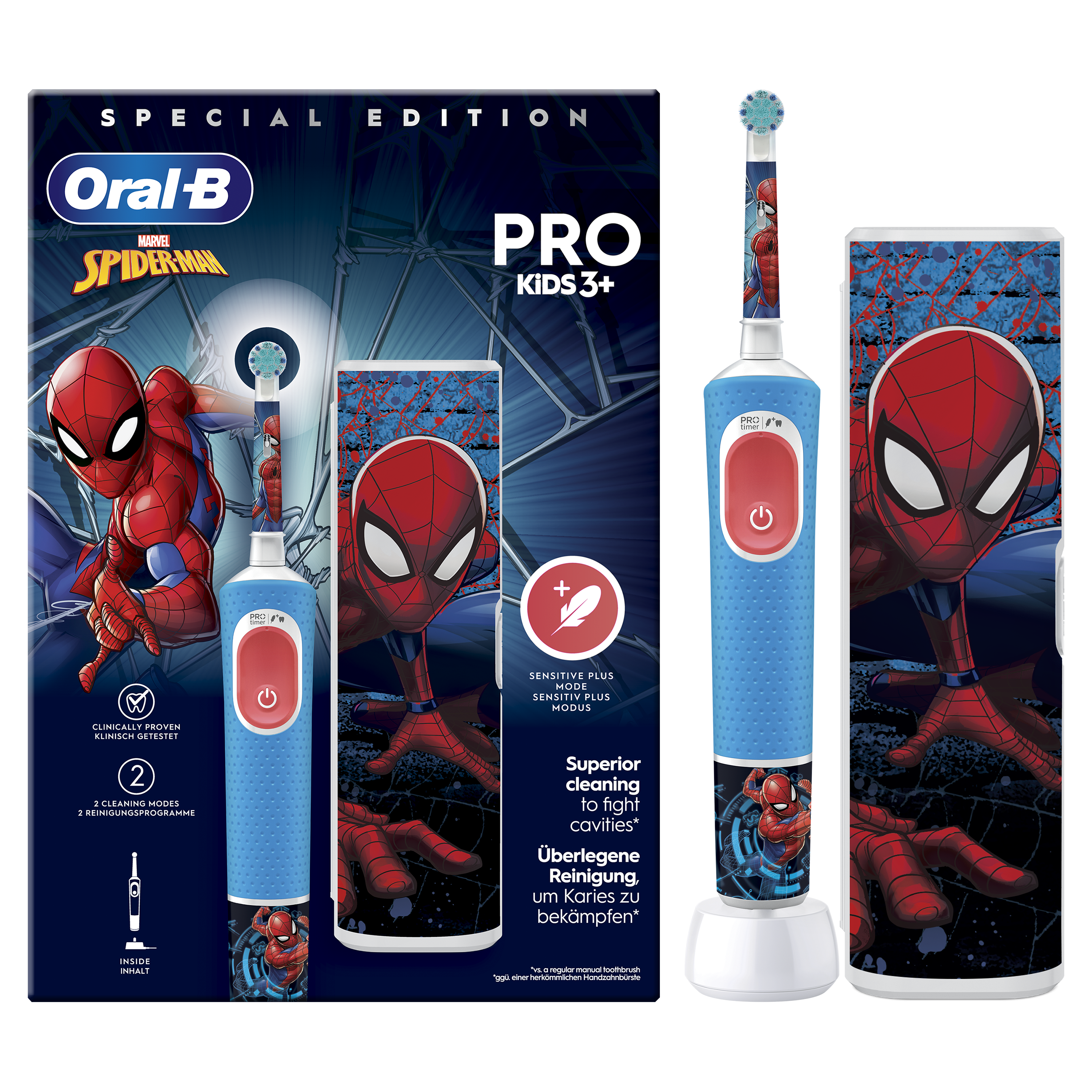 Oral-B Pro Kids Spiderman Cepillo Eléctrico con 1 Recambio