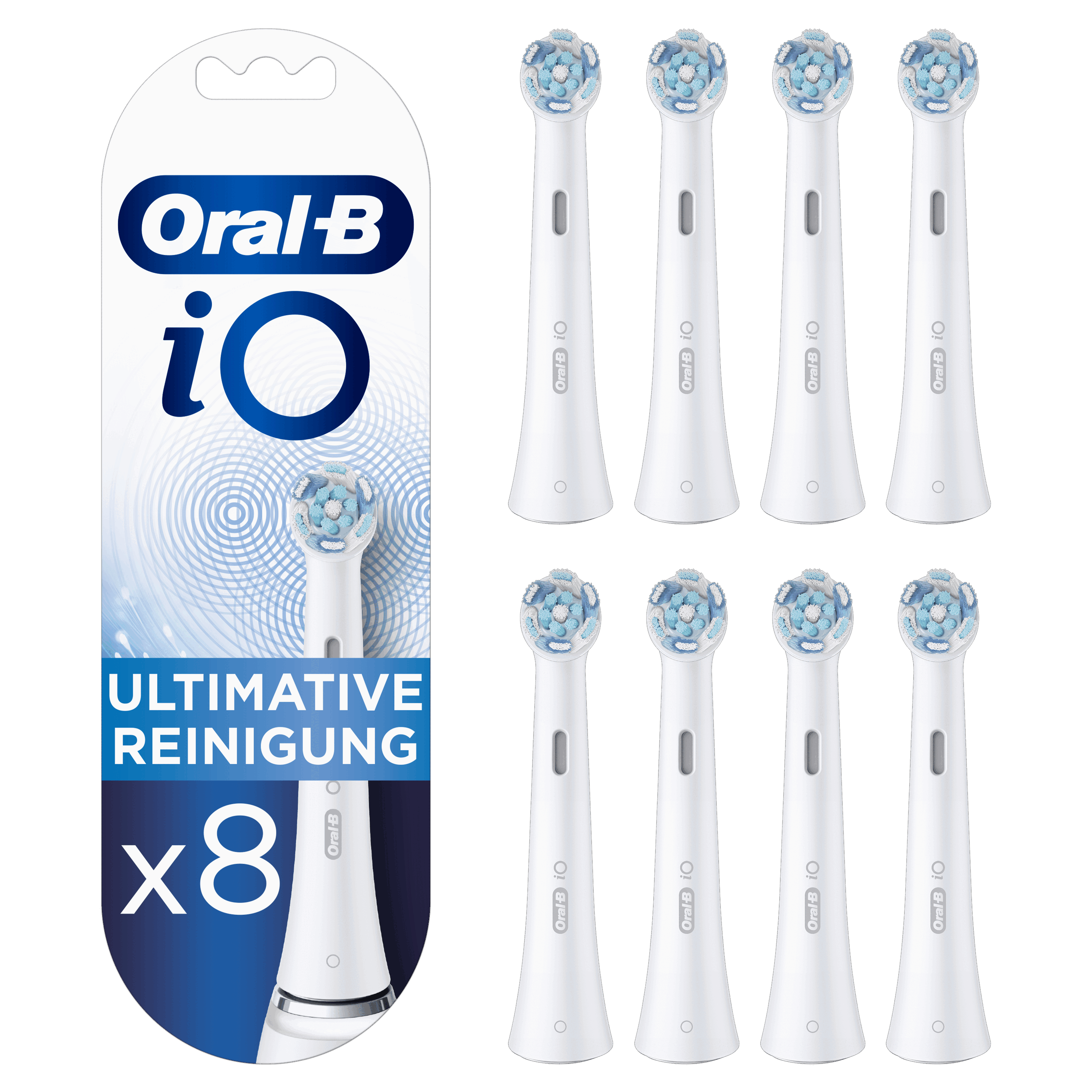 Oral-B iO Recambios Ultimate Clean en Blanco - Pack de 8