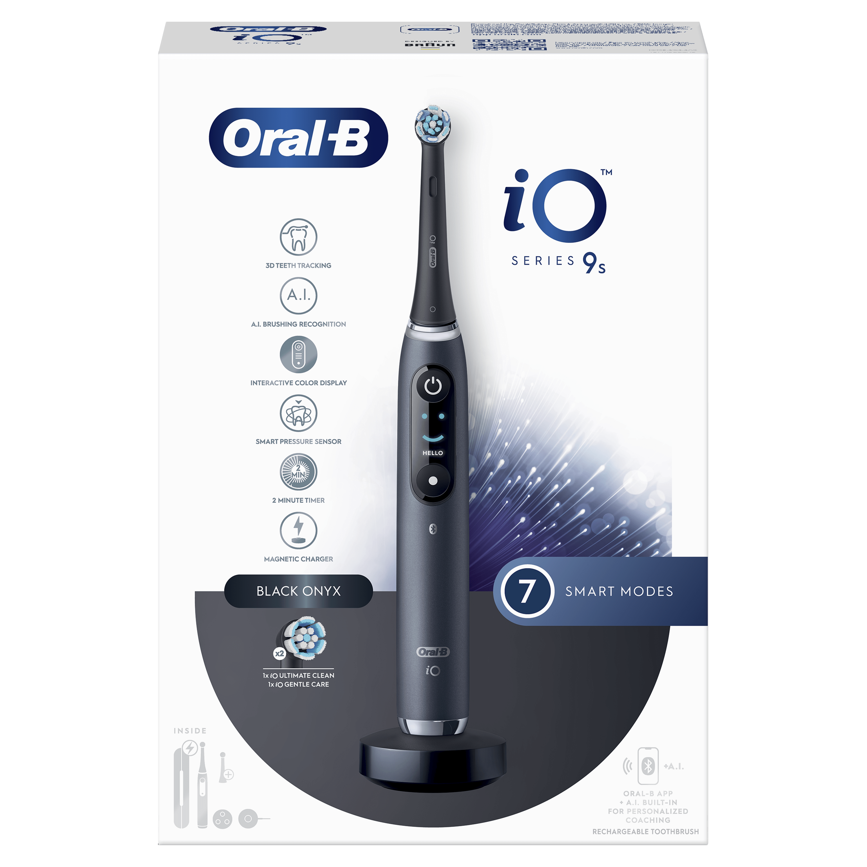 Oral-B iO 9 Cepillo Eléctrico Negro con 2 cabezales