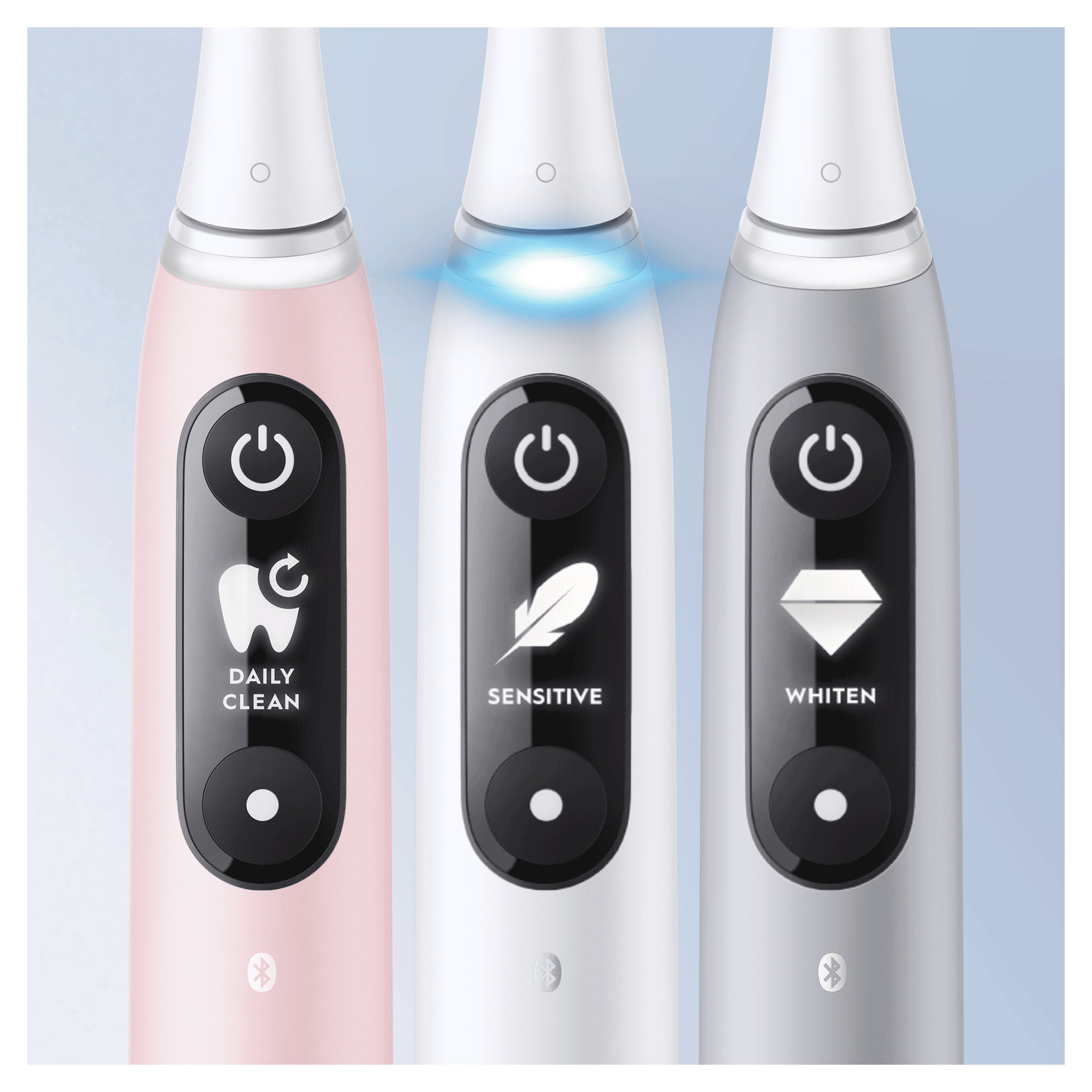 Oral-B iO6 Pack Dúo de Cepillos Eléctricos Blanco y Rosa con 3+5 cabezales