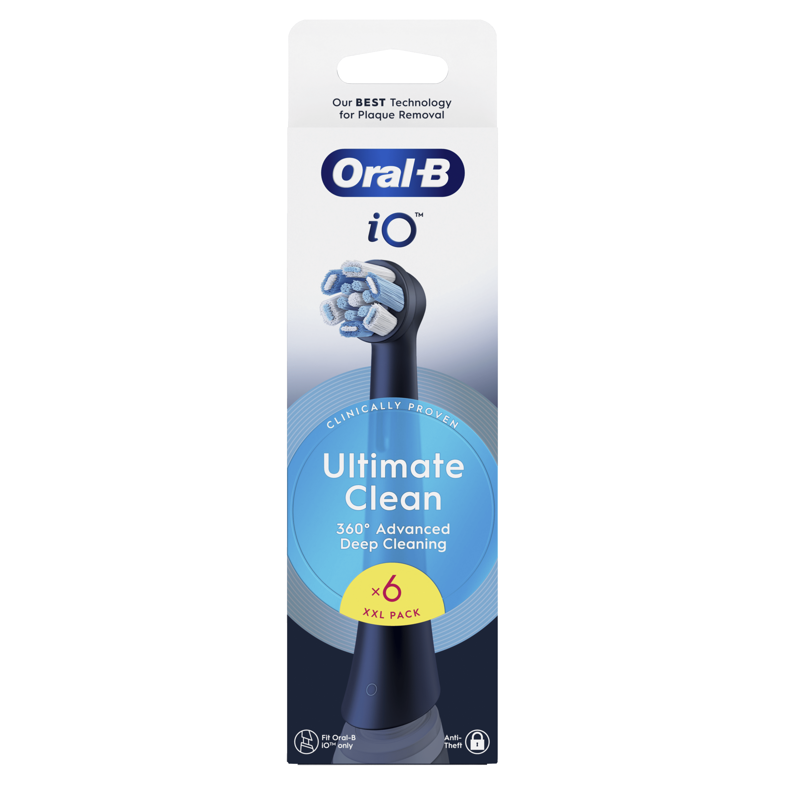 Oral-B iO Recambios Ultimate Clean en Negro - Pack de 6