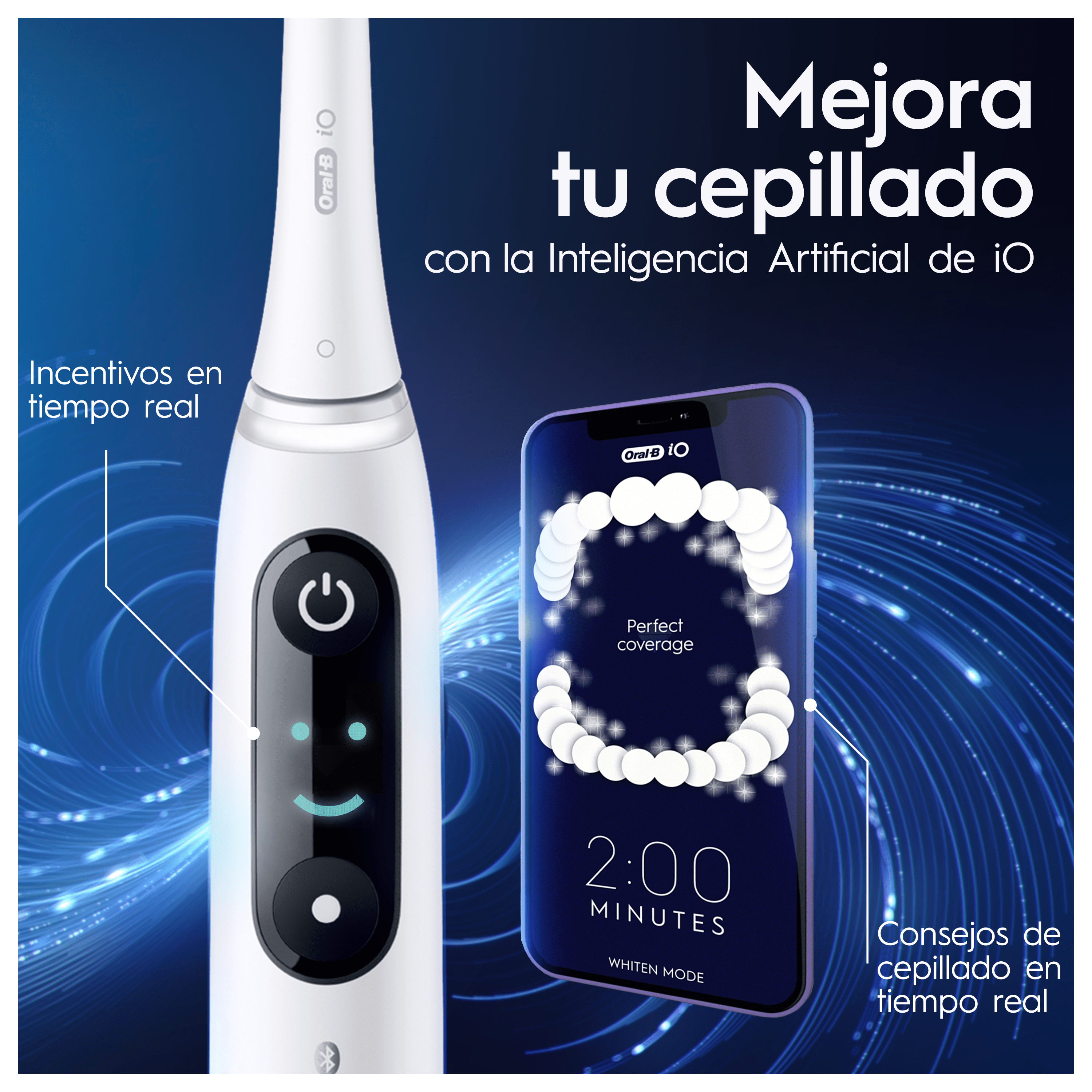 Oral-B iO 8 Cepillo Eléctrico blanco con 2 Recambios