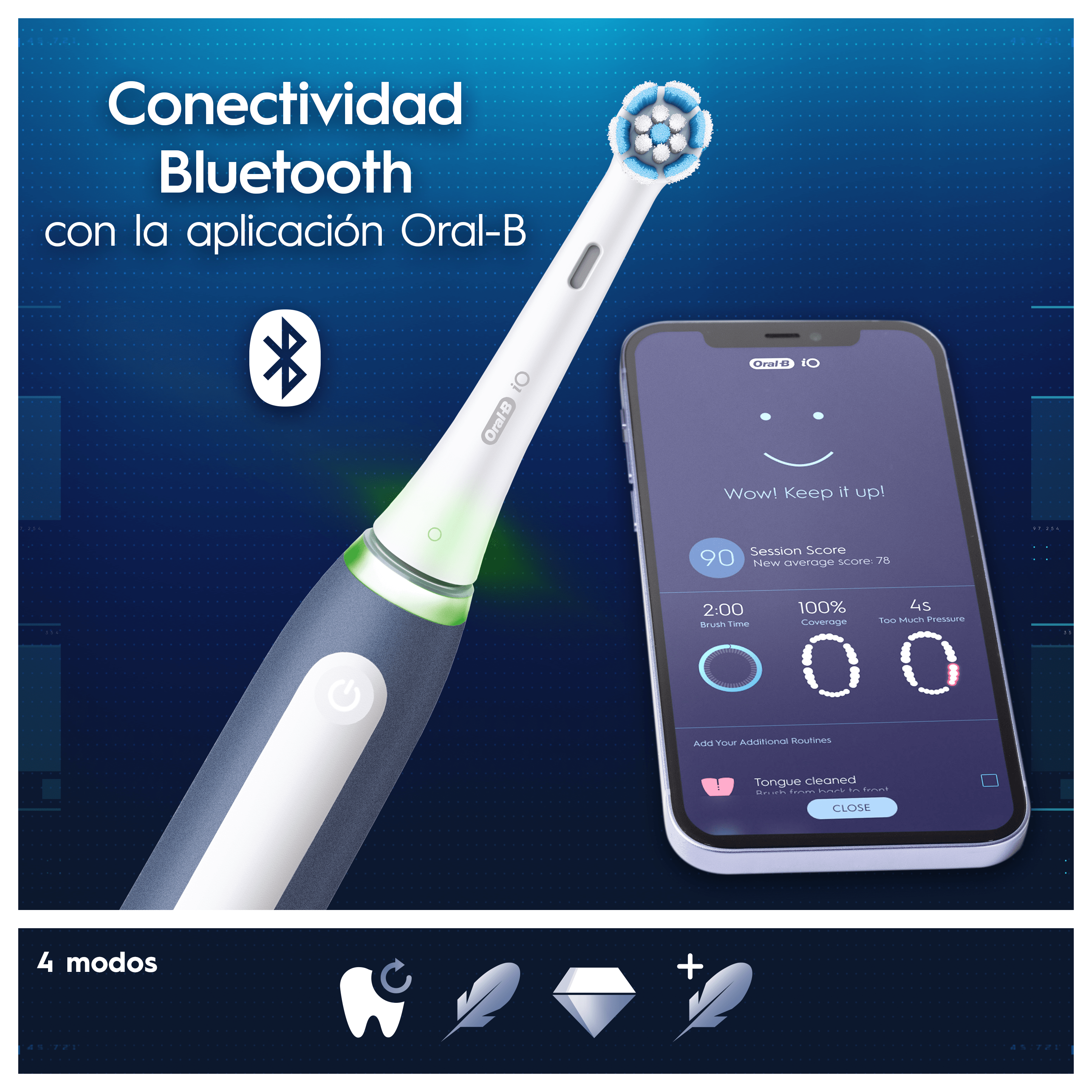 Oral-B iO4 My Way Cepillo Eléctrico con 2 + 2 Recambios