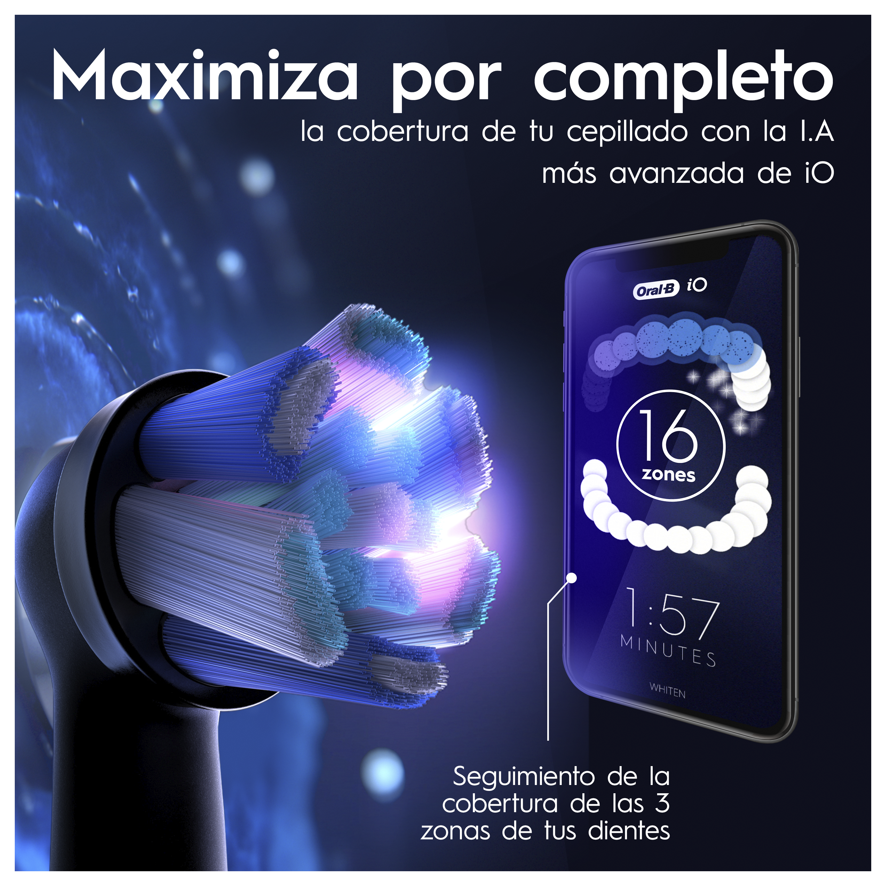 Oral-B iO 10 Pack de Cepillo Eléctrico Blanco con 3+7 cabezales y cargador de viaje
