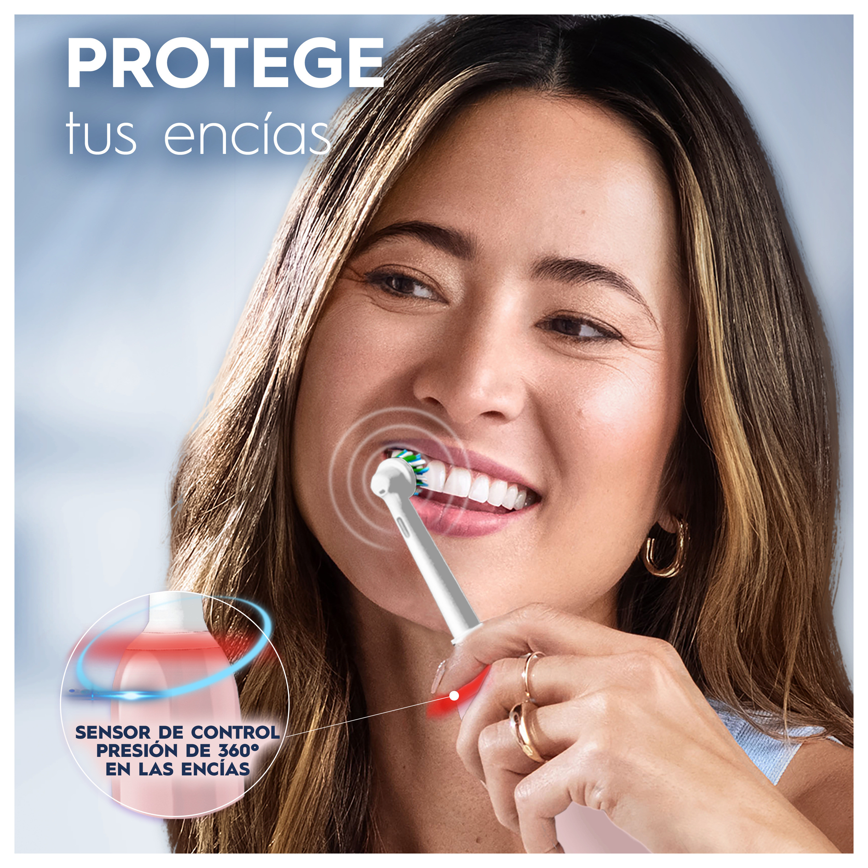 Oral-B Pro 3 Cepillo Eléctrico Rosa con 2 Recambios