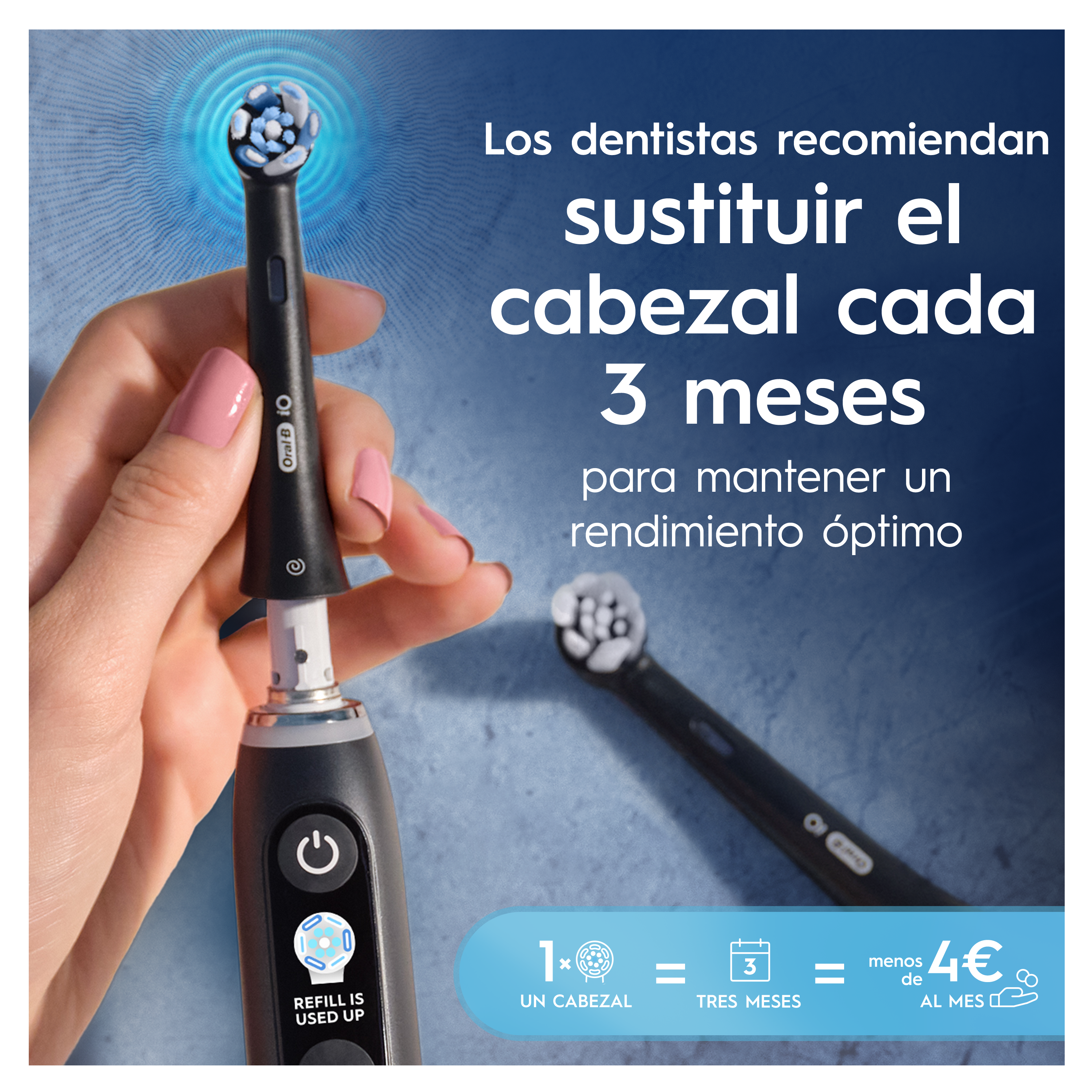 Oral-B iO Recambios Ultimate Clean en Negro  - Pack de 8