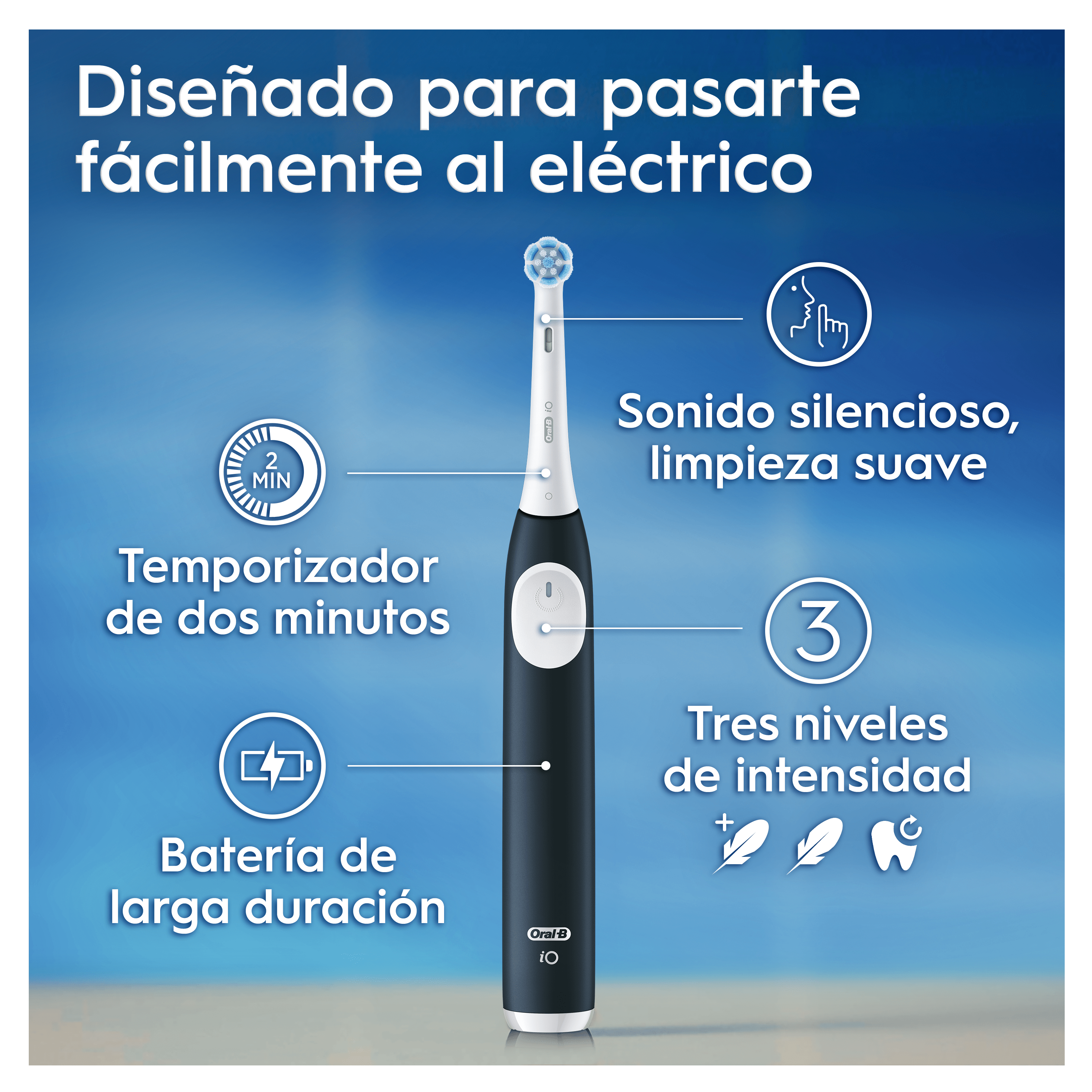 Oral-B iO 2 Cepillo Eléctrico Verde con 1 cabezal y funda de viaje, Edición regalo