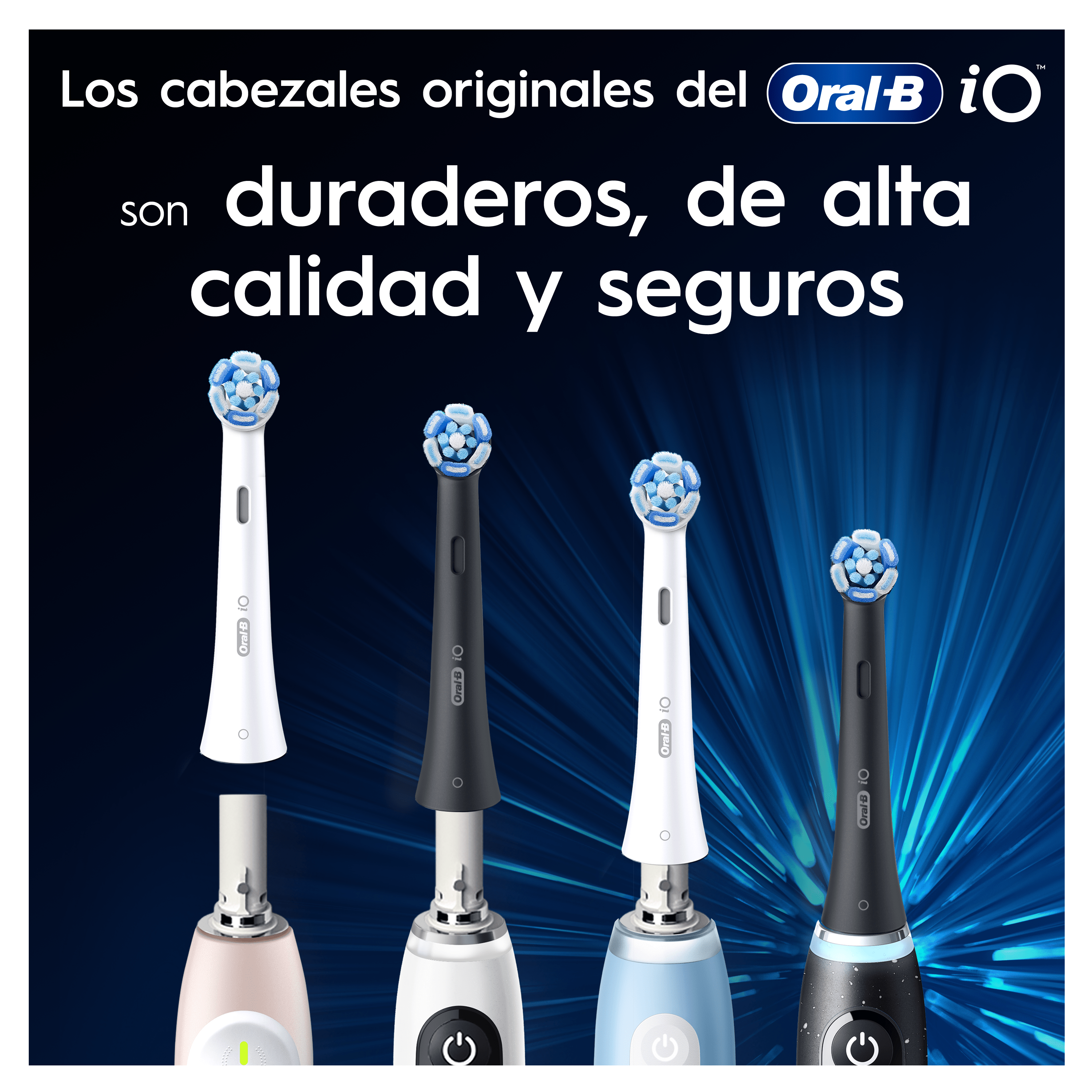 Oral-B iO Recambios Ultimate Clean en Negro  - Pack de 8