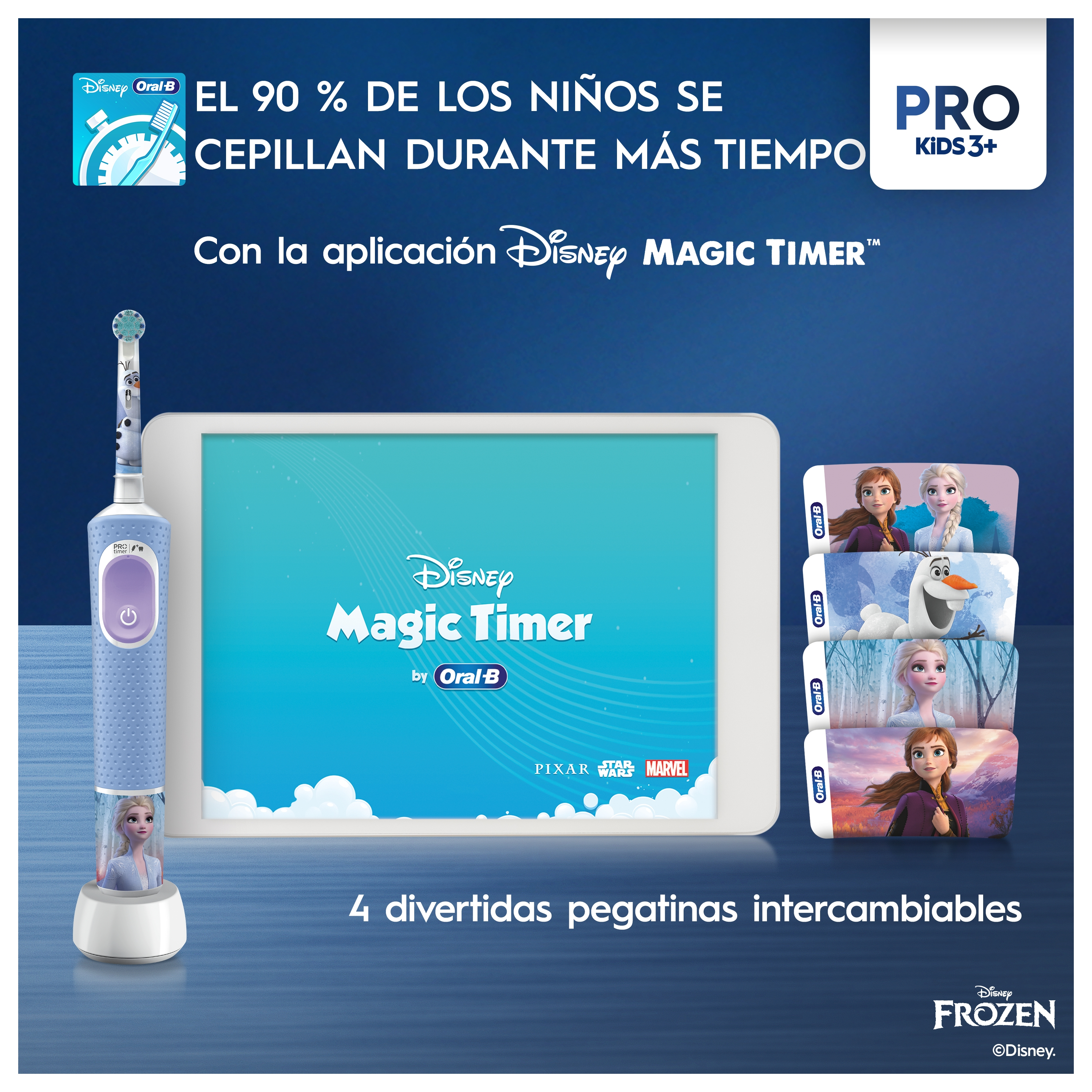 Oral-B Pro Kids Frozen Cepillo Eléctrico con 1 Recambio