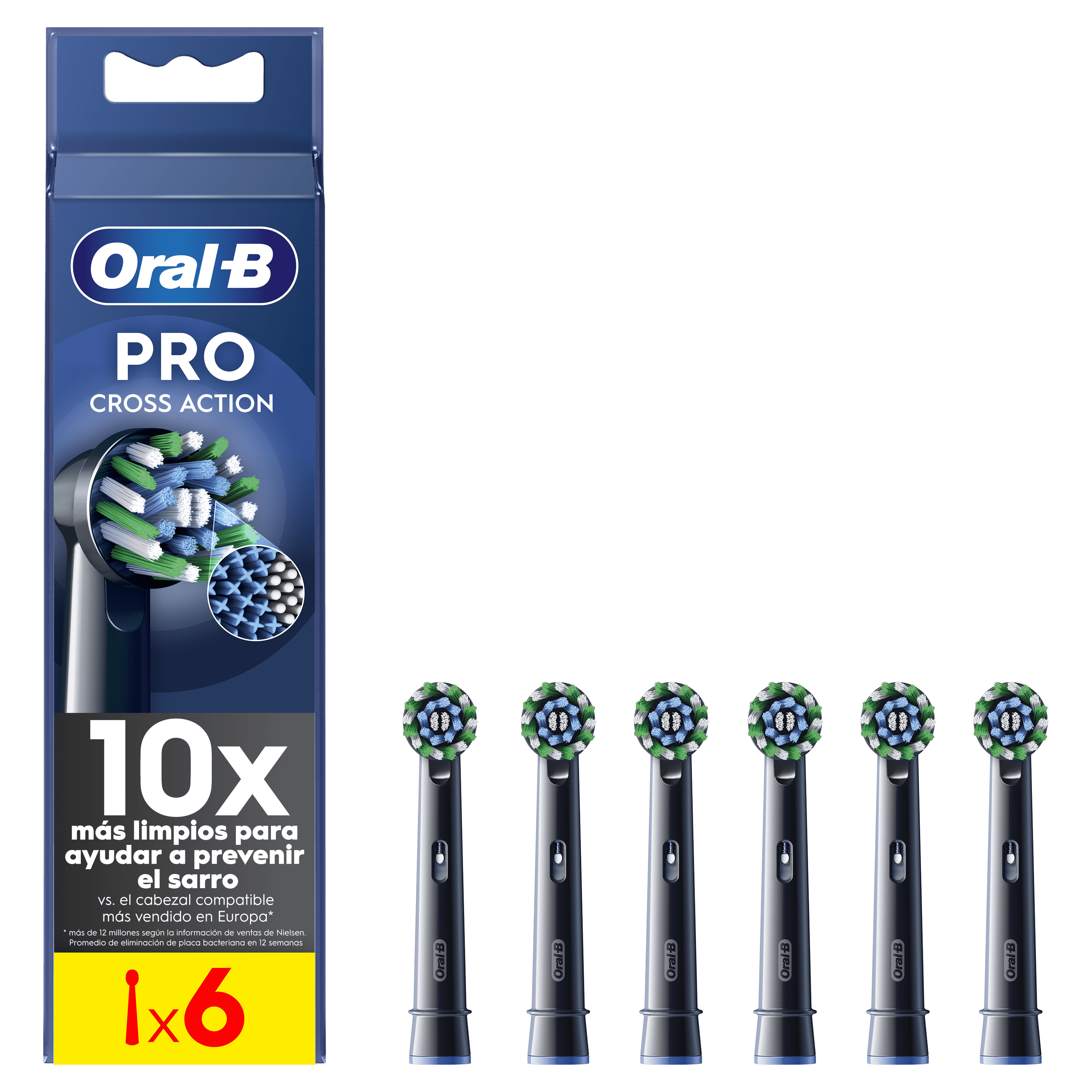 Oral-B Recambios Cross Action Negros - Pack de 18