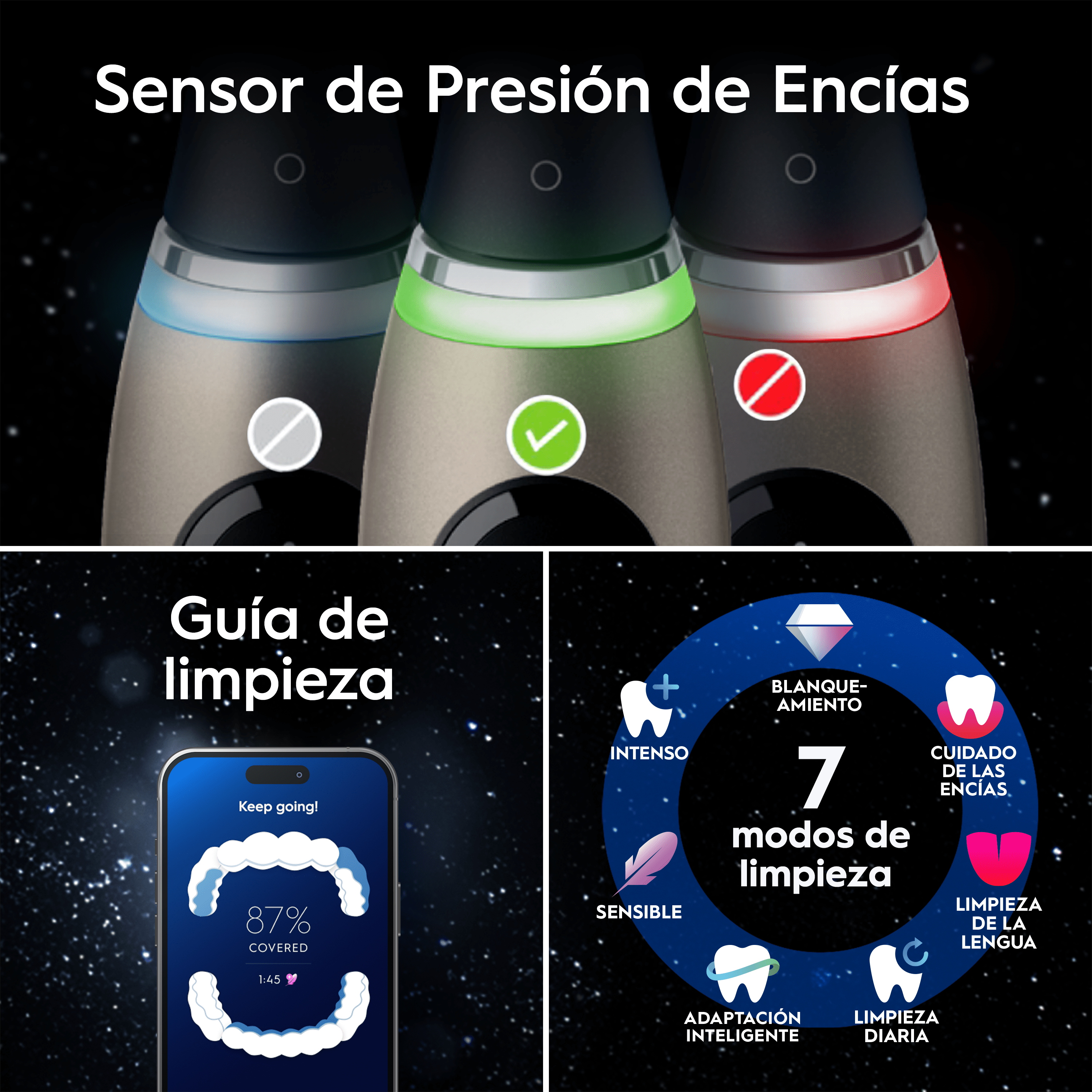 Oral-B iO 10 Gold Cepillo Eléctrico Edición Especial con 1+7 cabezales