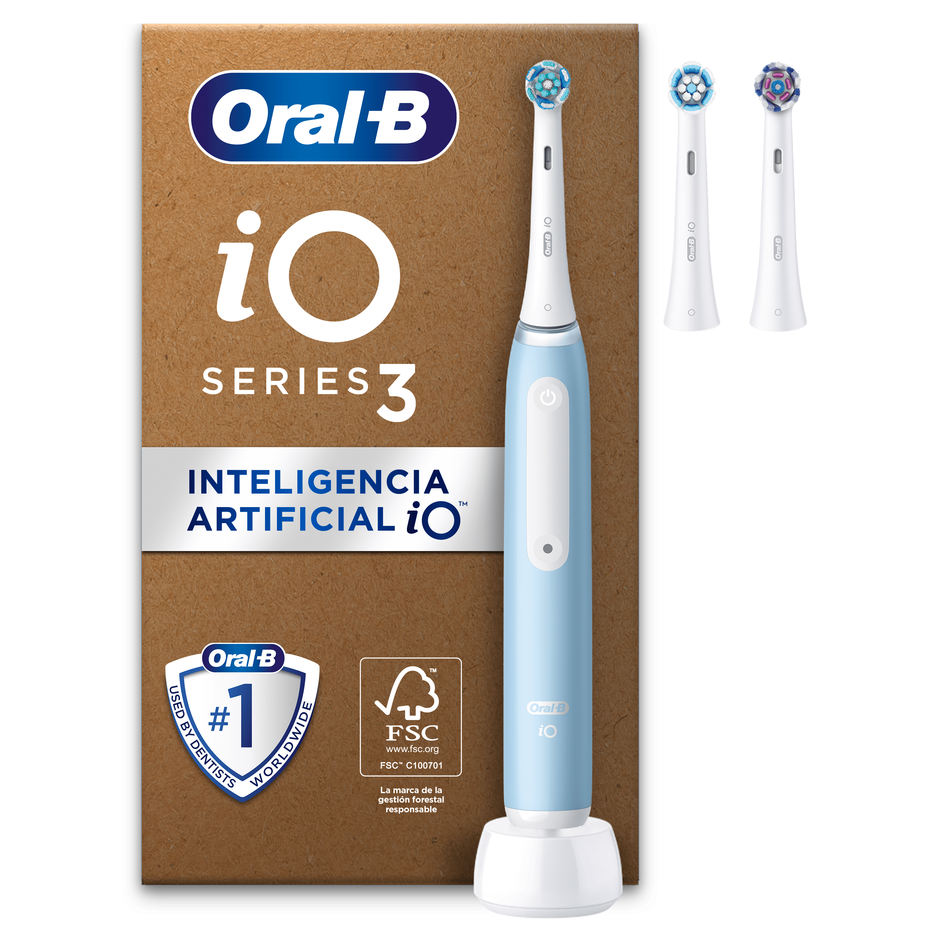 Oral-B iO 3 Pack de Cepillo Eléctrico Azul con 3+5 cabezales