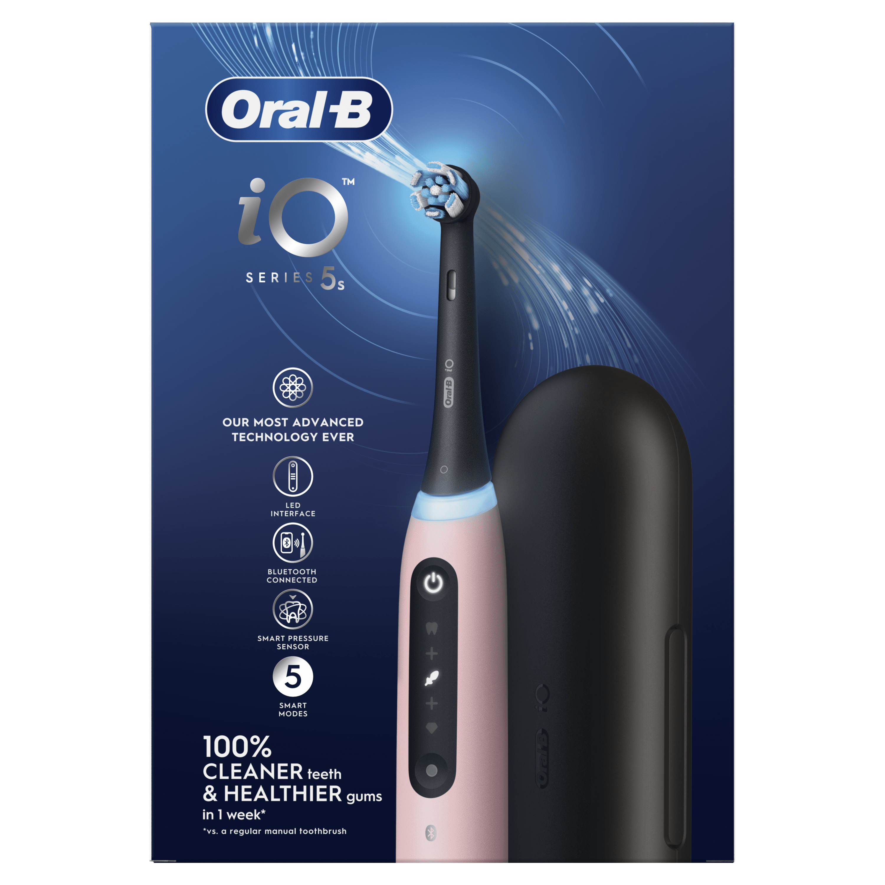 Oral-B iO 5 Cepillo Eléctrico Rosa con 1+2 cabezal