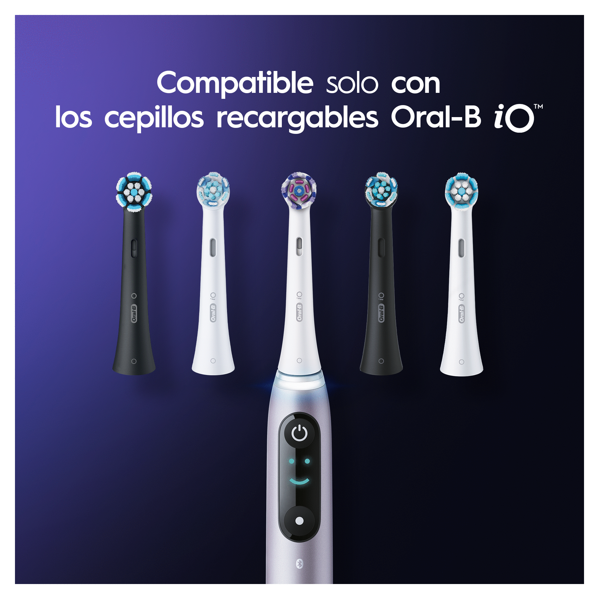 Oral-B iO Recambios Radiant White en Blanco - Pack de 4