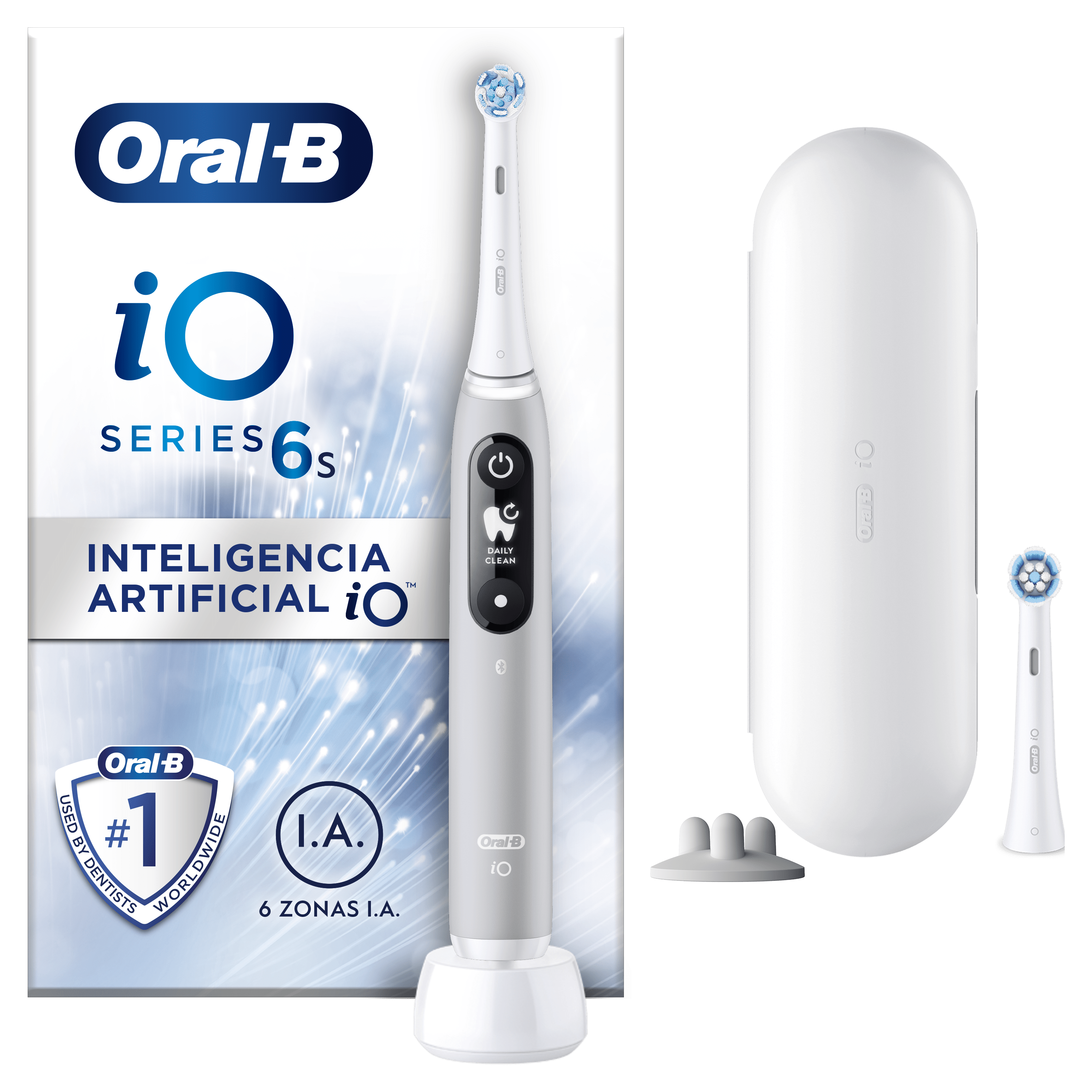 Oral-B iO 6 Cepillo Eléctrico Gris con 2+4 cabezales