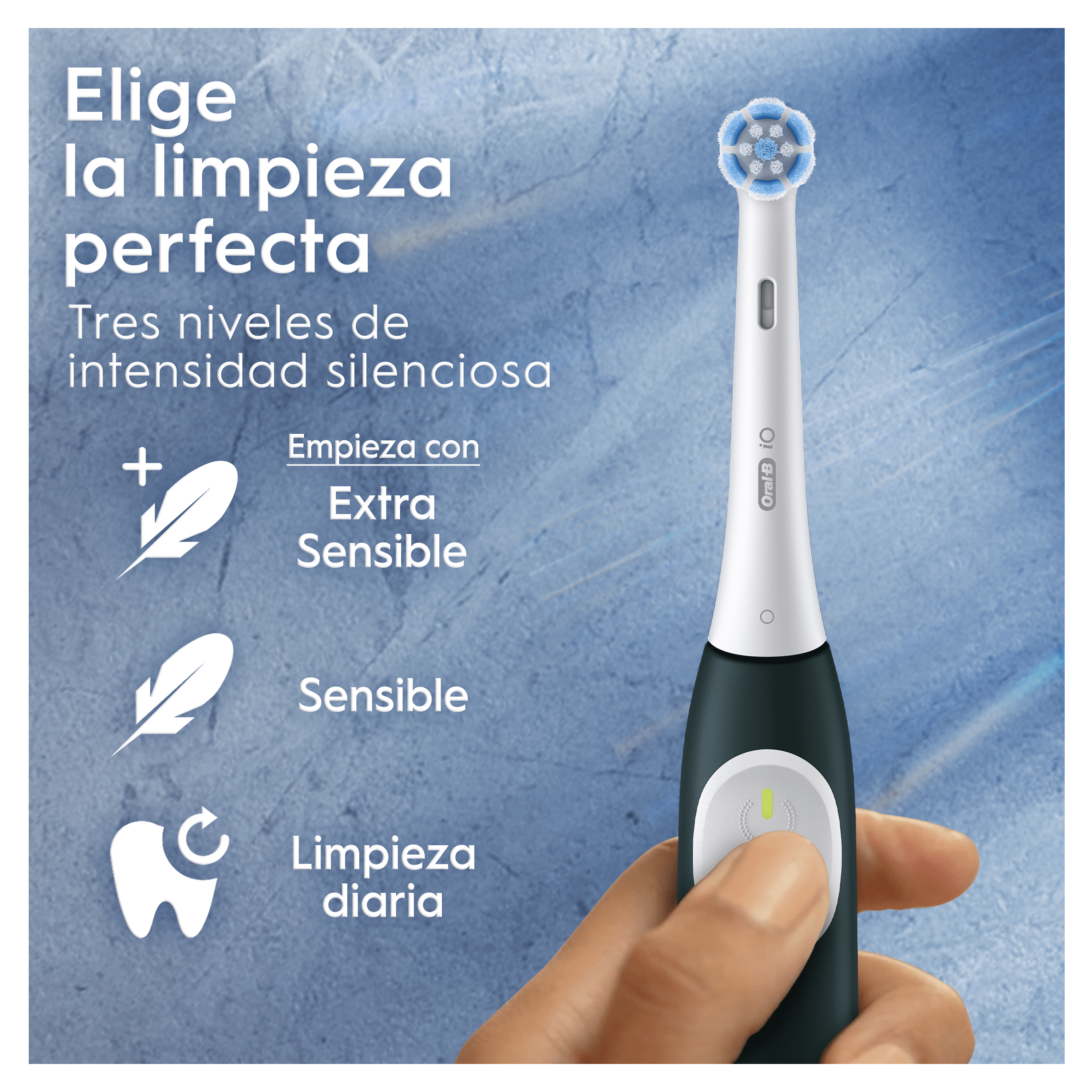 Oral-B iO 2 Cepillo Eléctrico Verde con 1 cabezal y funda de viaje, Edición regalo