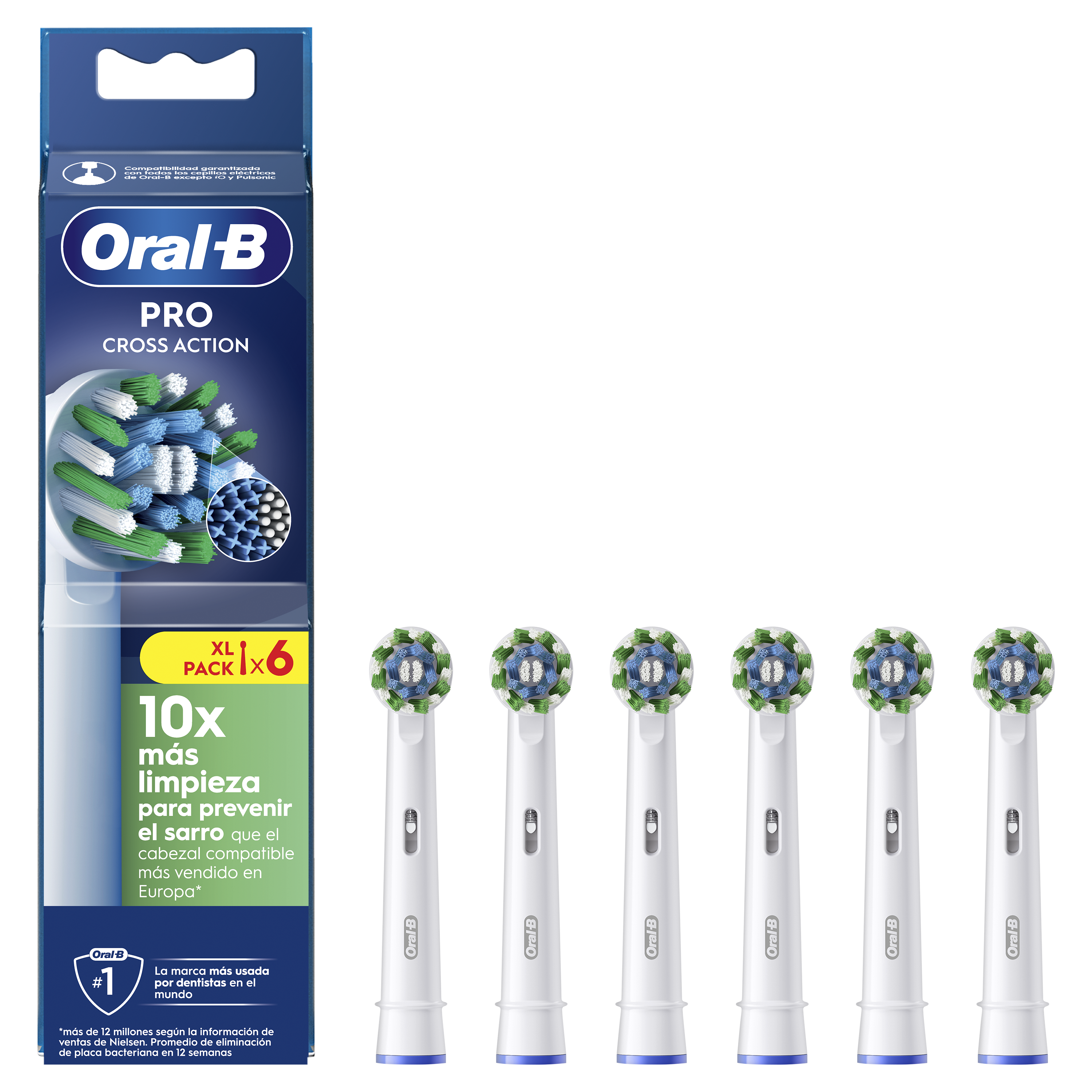 Oral-B Recambios Cross Action Blancos - Pack de 20