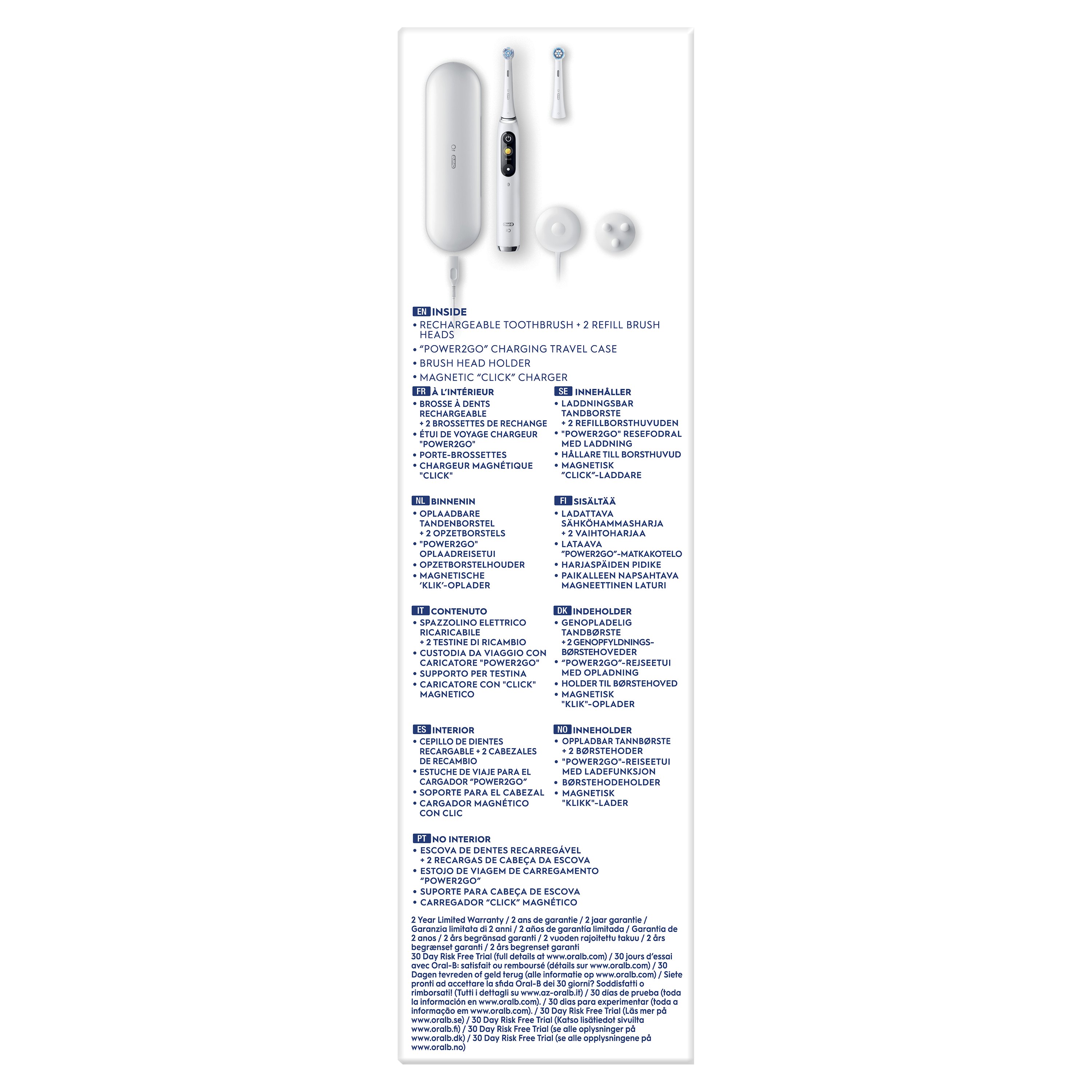 Oral-B iO 9 Cepillo Eléctrico Blanco con 2+9 cabezales